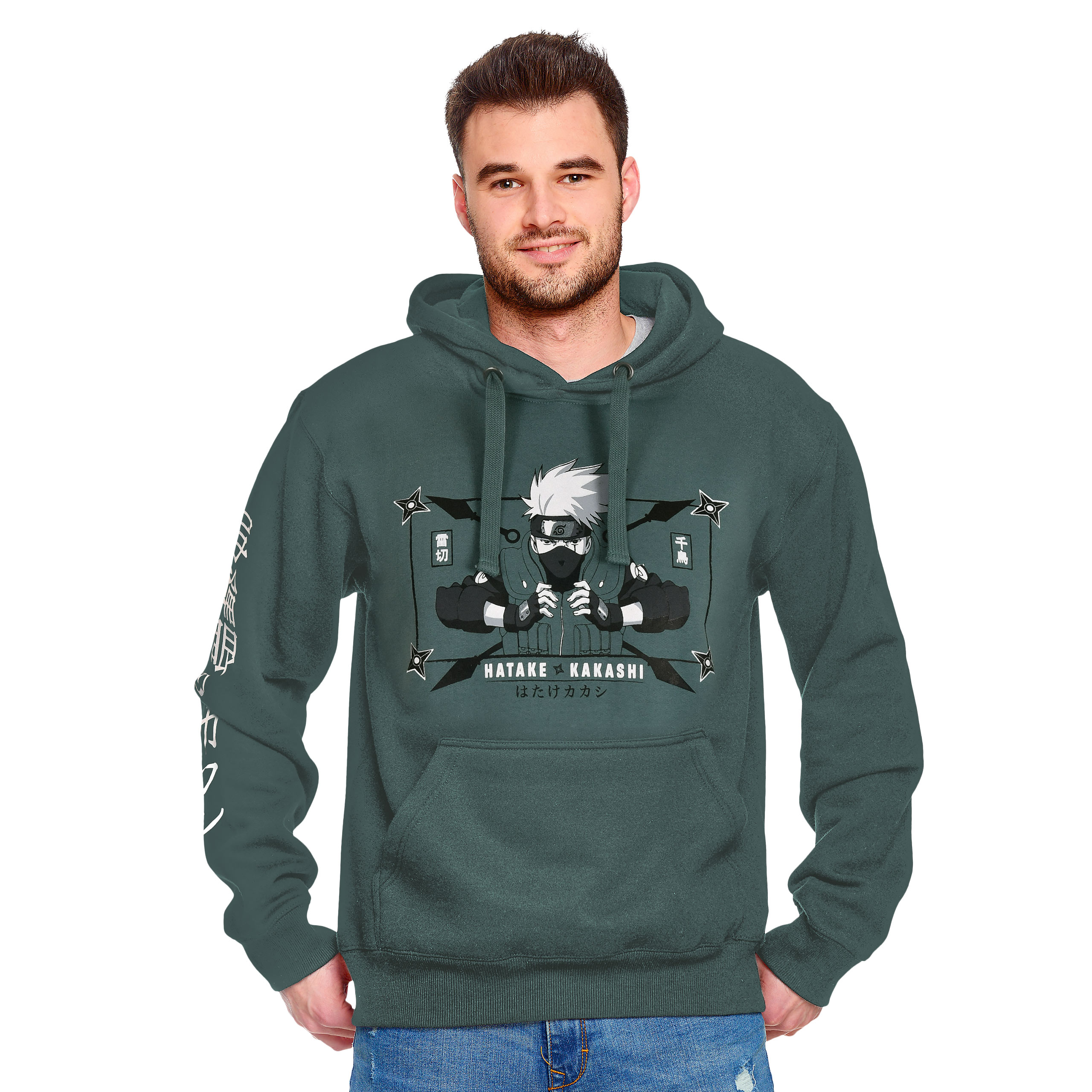 Naruto Shippuden - Hatake Kakashi Hoodie groen - S - Groen