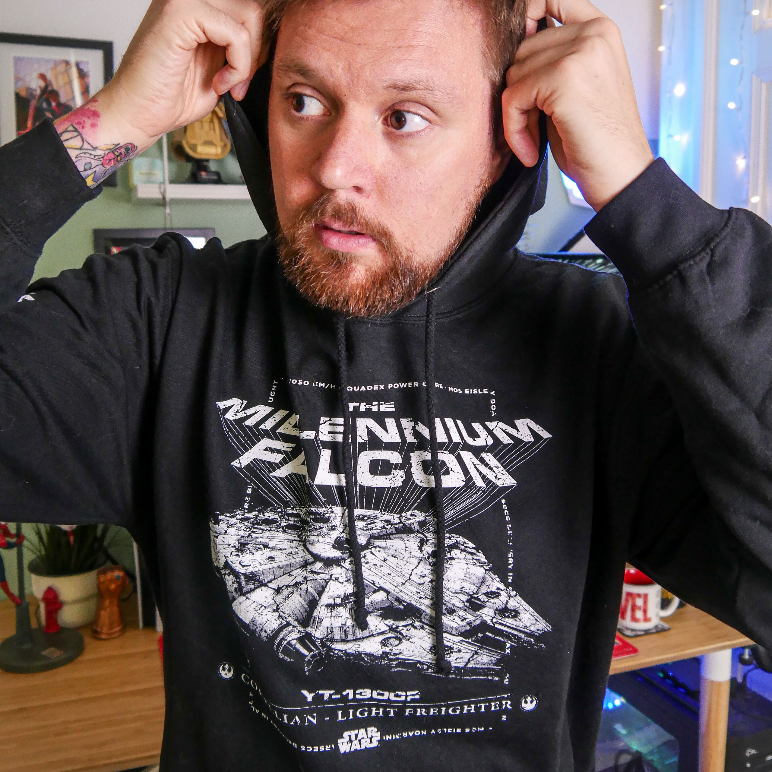 Star Wars - Millennium Falcon Mos Eisley Imbarco 94 Hoodie - M - Nero