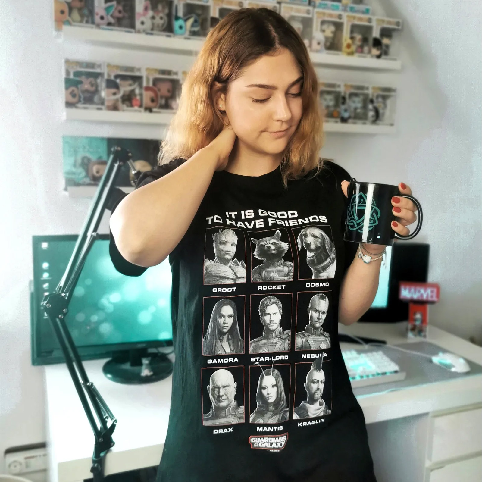 Guardianes de la Galaxia - Camiseta Good Friends negra - S - Negro