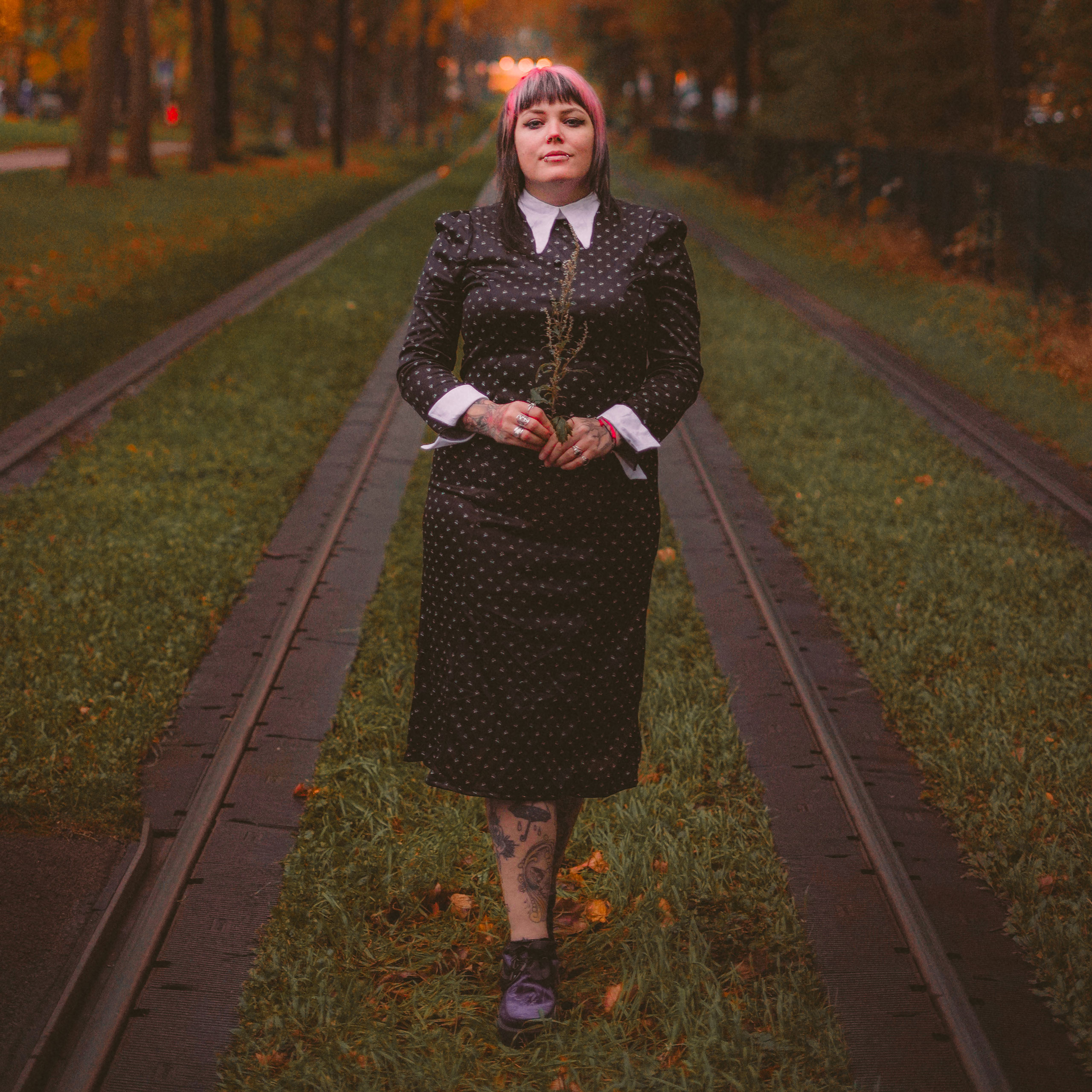 Wednesday Addams Costume Dress Women Black - L - Black