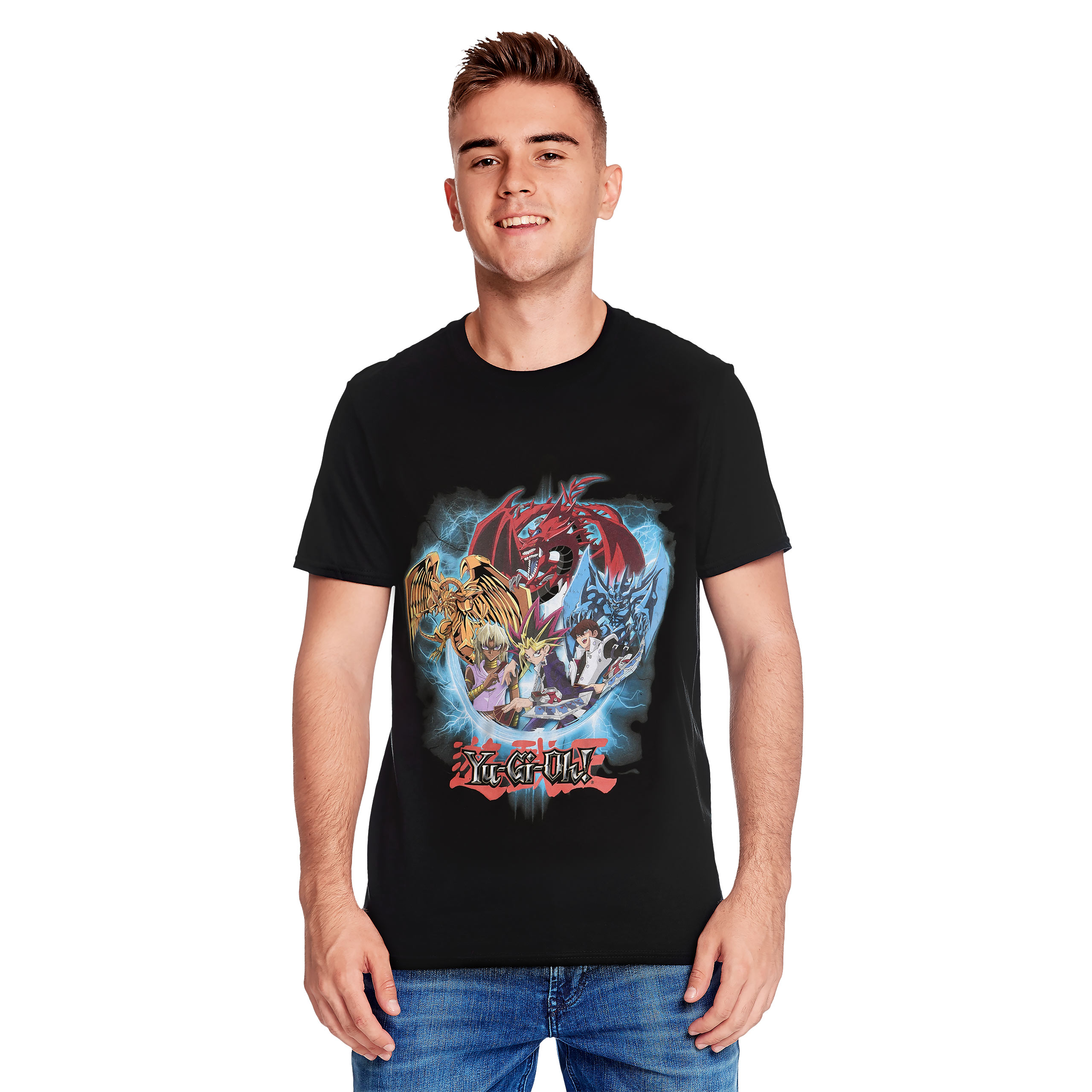 Yu-Gi-Oh! - T-shirt noir Group Shot Blue Vortex - M - Noir