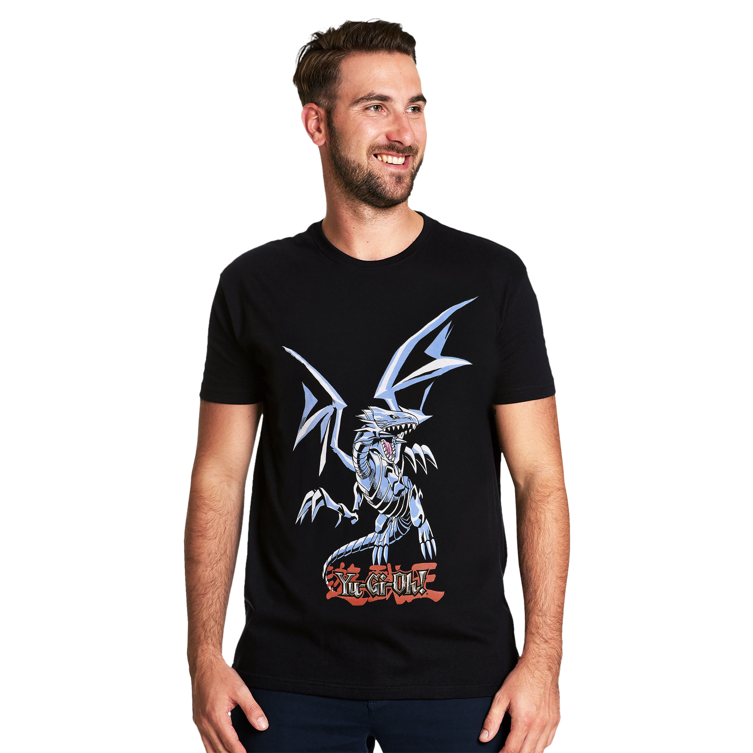 Yu-Gi-Oh! - Blue-Eyes White Dragon T-Shirt Zwart - S - Zwart