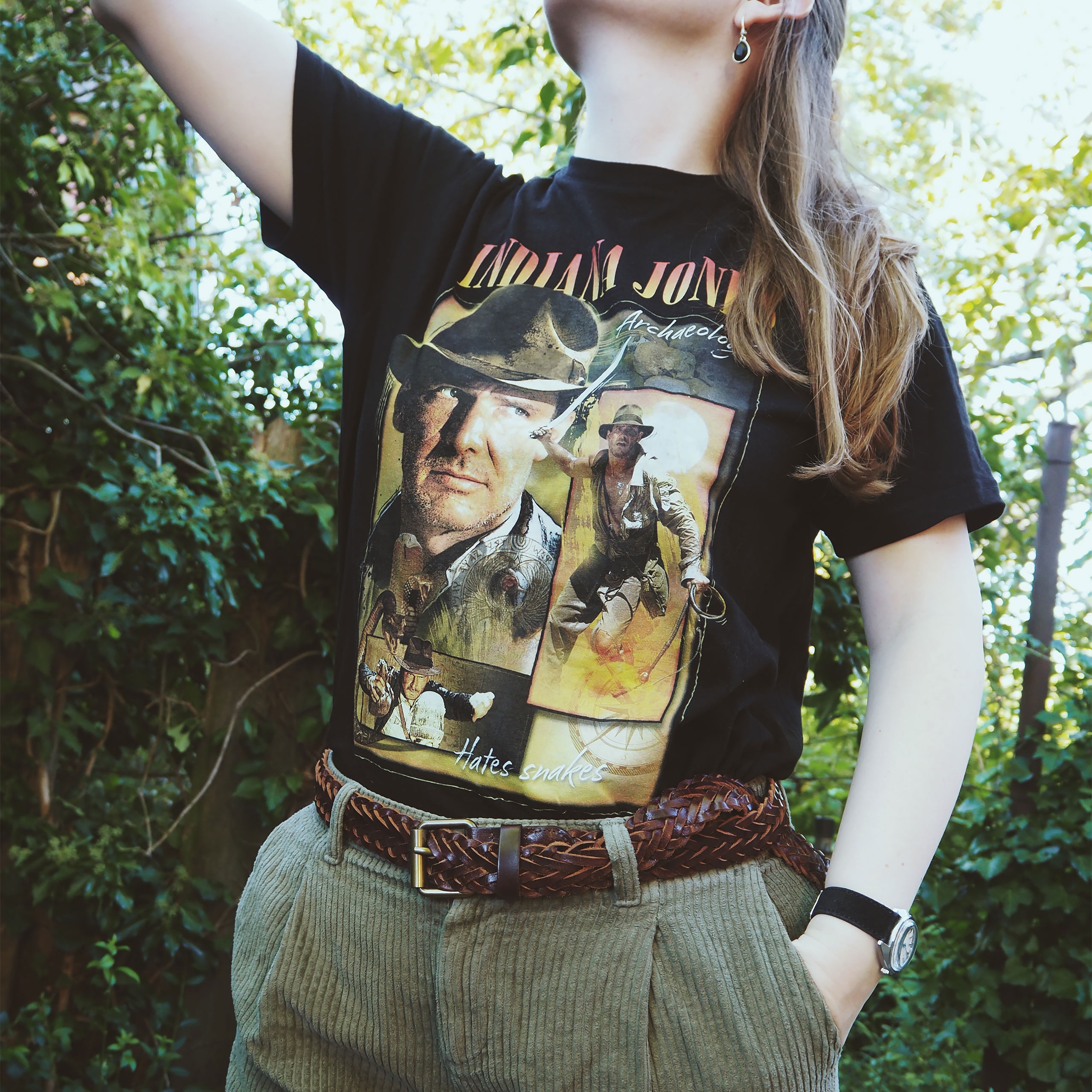 Indiana Jones - Homage T-Shirt Black - M - Black