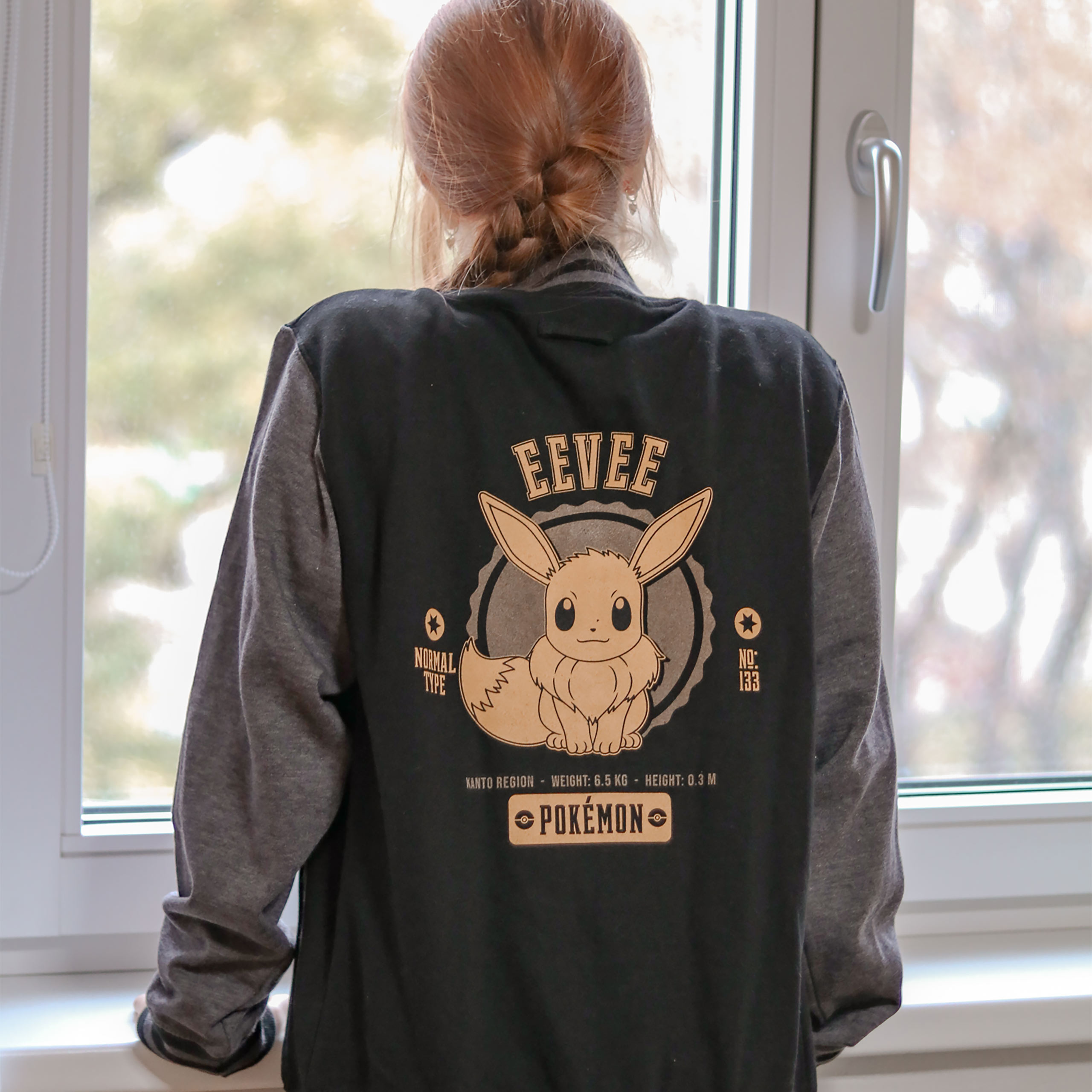 Pokemon - Eevee College Jacket - XXL - Black,Grey
