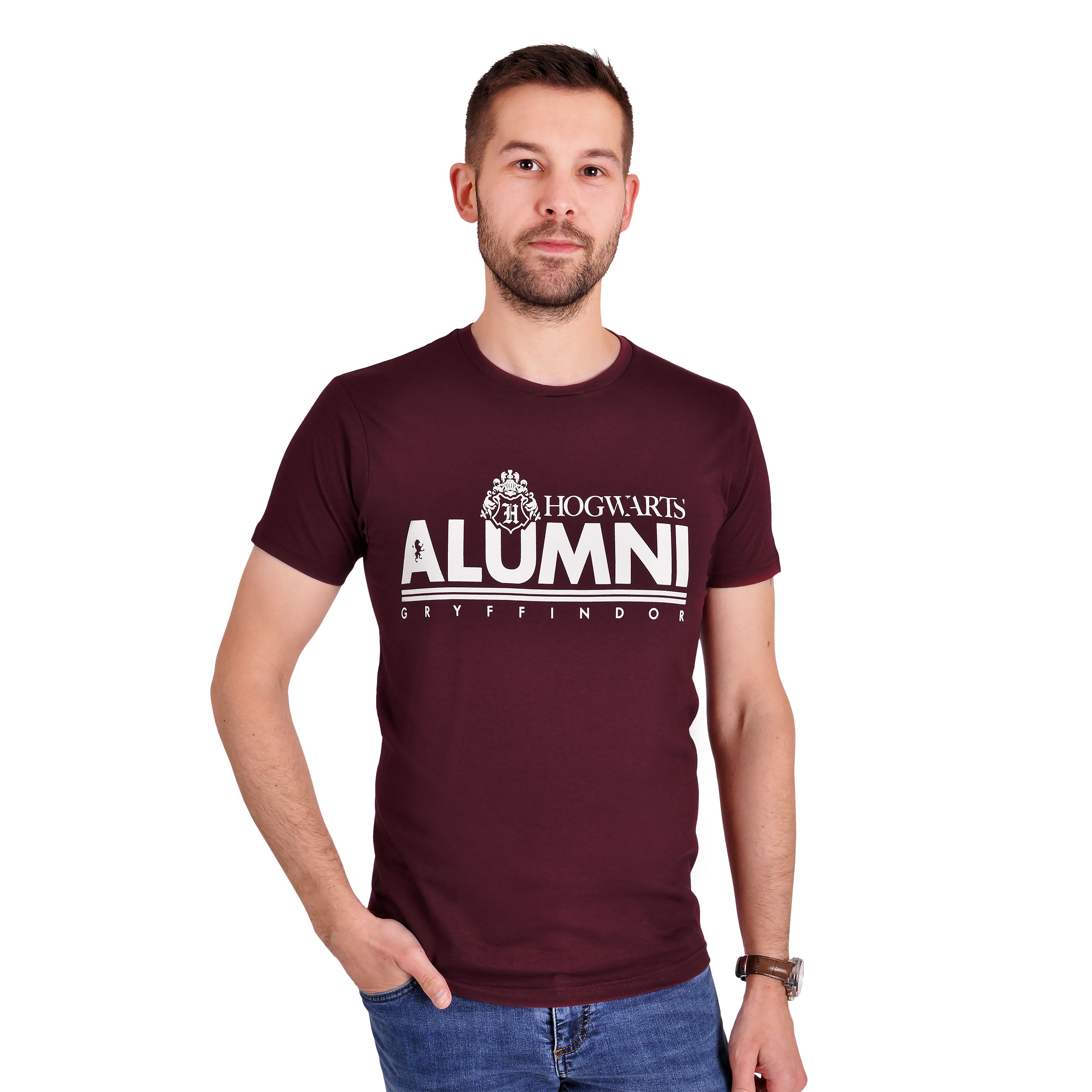 Harry Potter - T-shirt Gryffindor Alumni de Poudlard rouge - S - Rouge