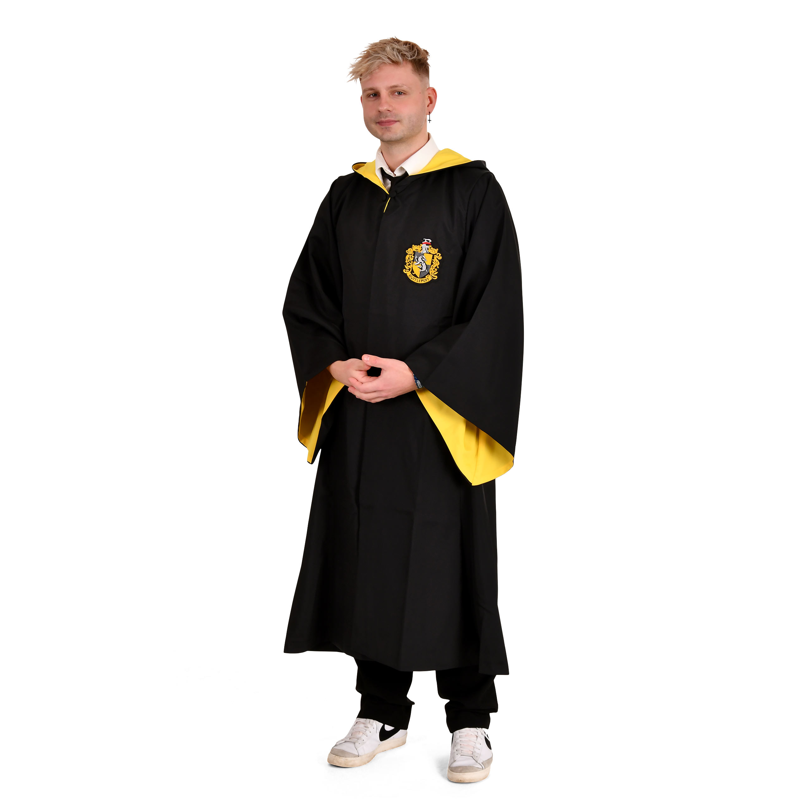 Hufflepuff Robe - Harry Potter - S - Schwarz,Gelb