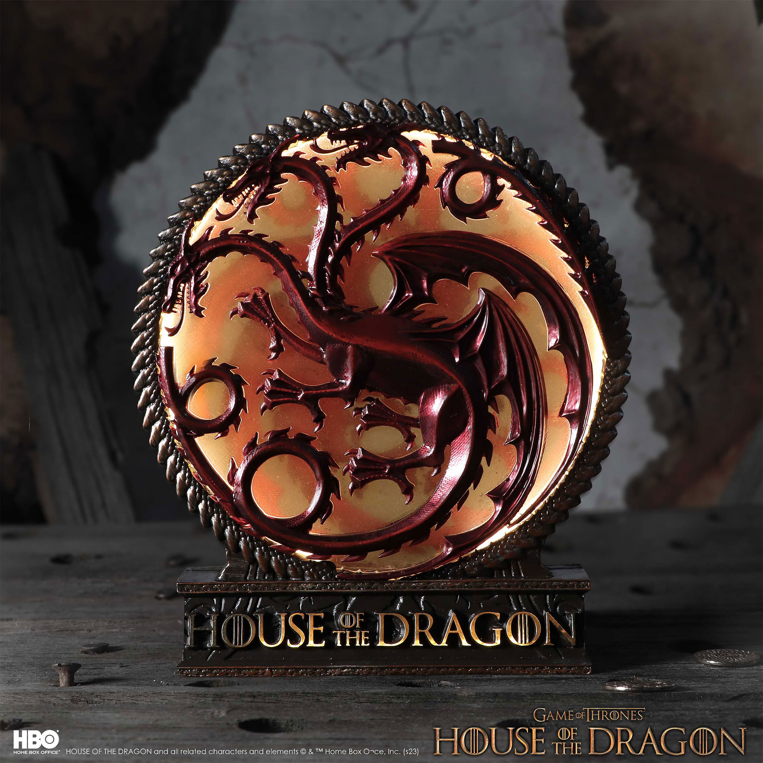 Targaryen Wappen Tischlampe deluxe - House of the Dragon - Nemesis Now