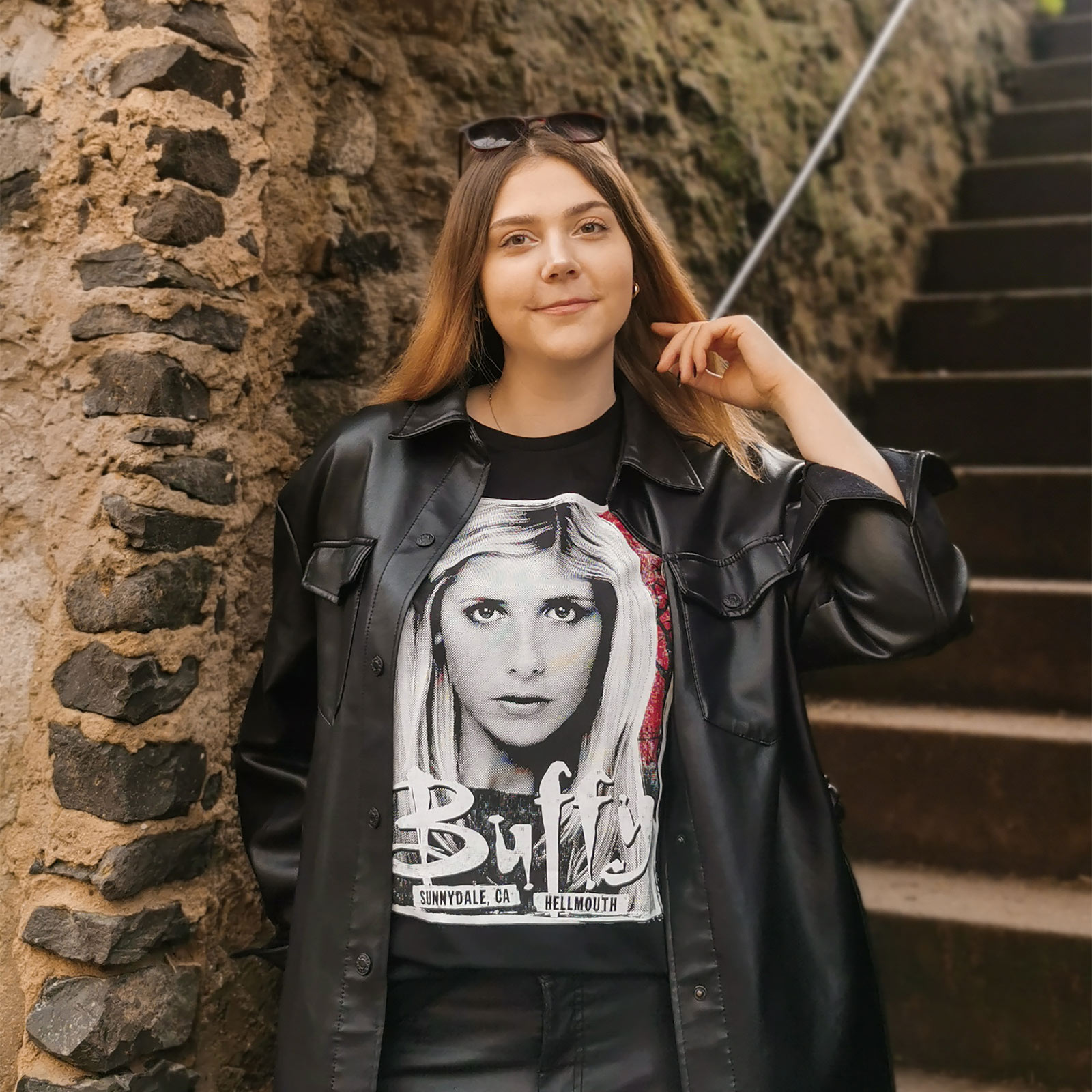 Vampierjager T-shirt voor Buffy fans Zwart - XXL - Zwart