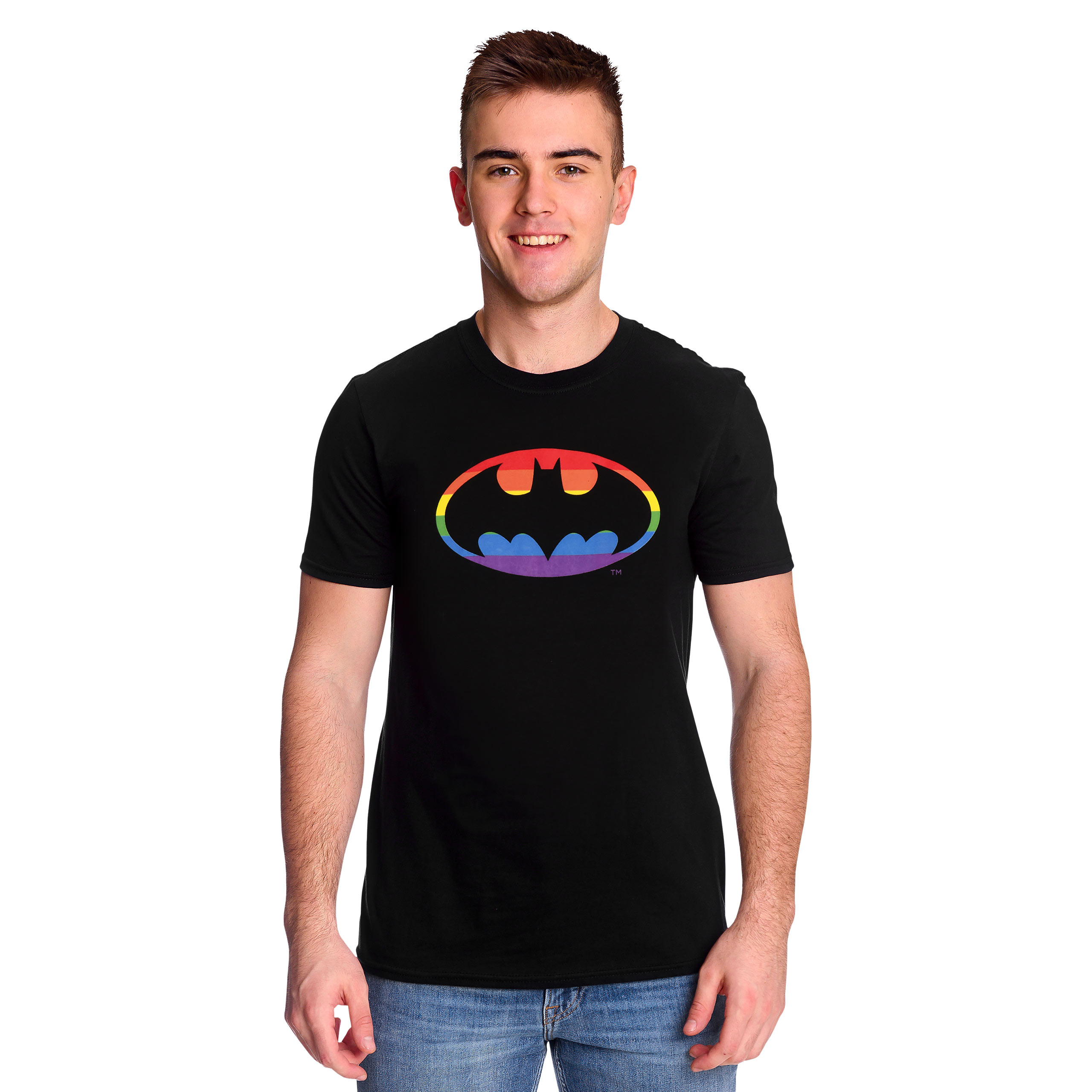 Batman - Camiseta con logo de orgullo negra - XXL - Negro