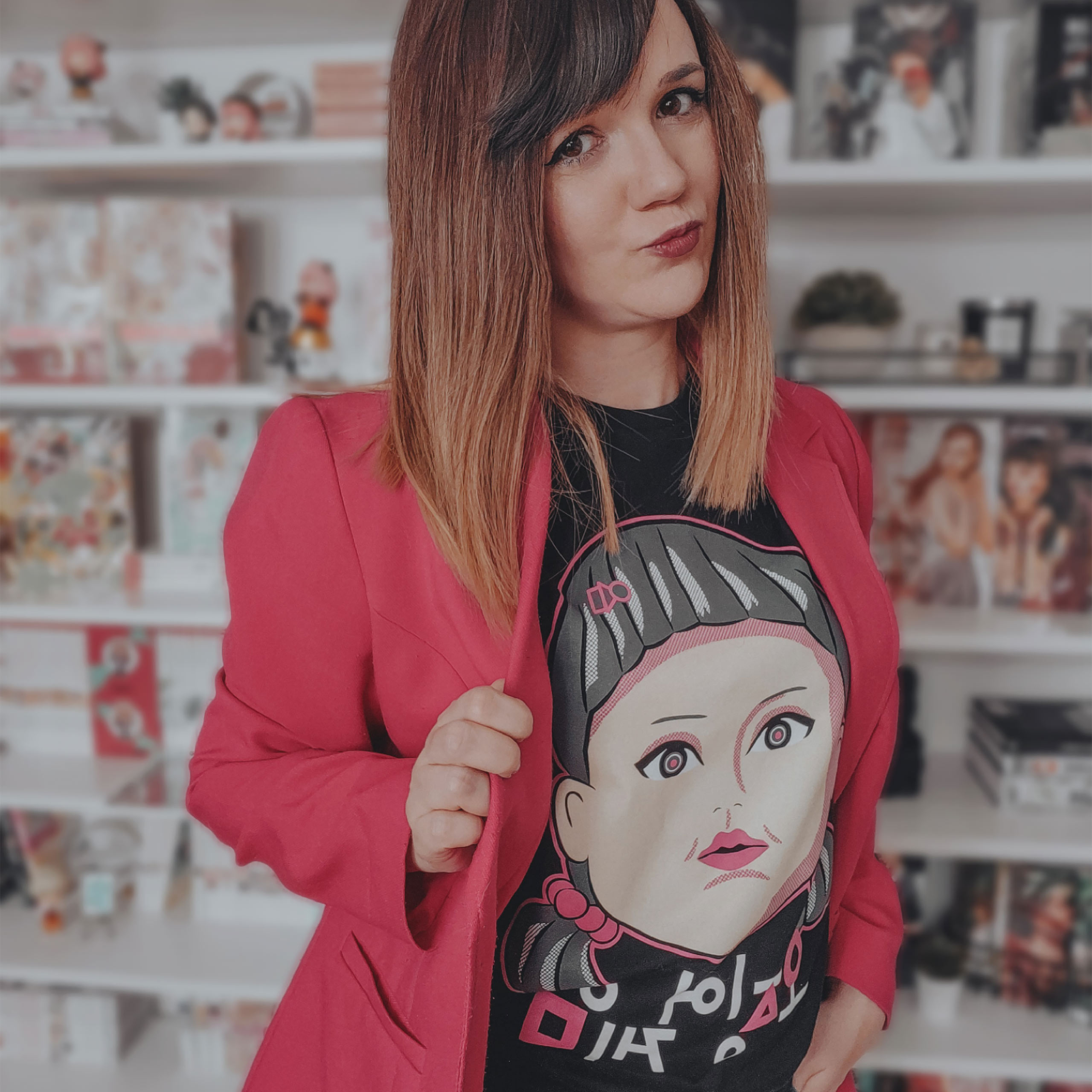 Squid Game - T-shirt poupée Young-Hee noir - XL - Noir