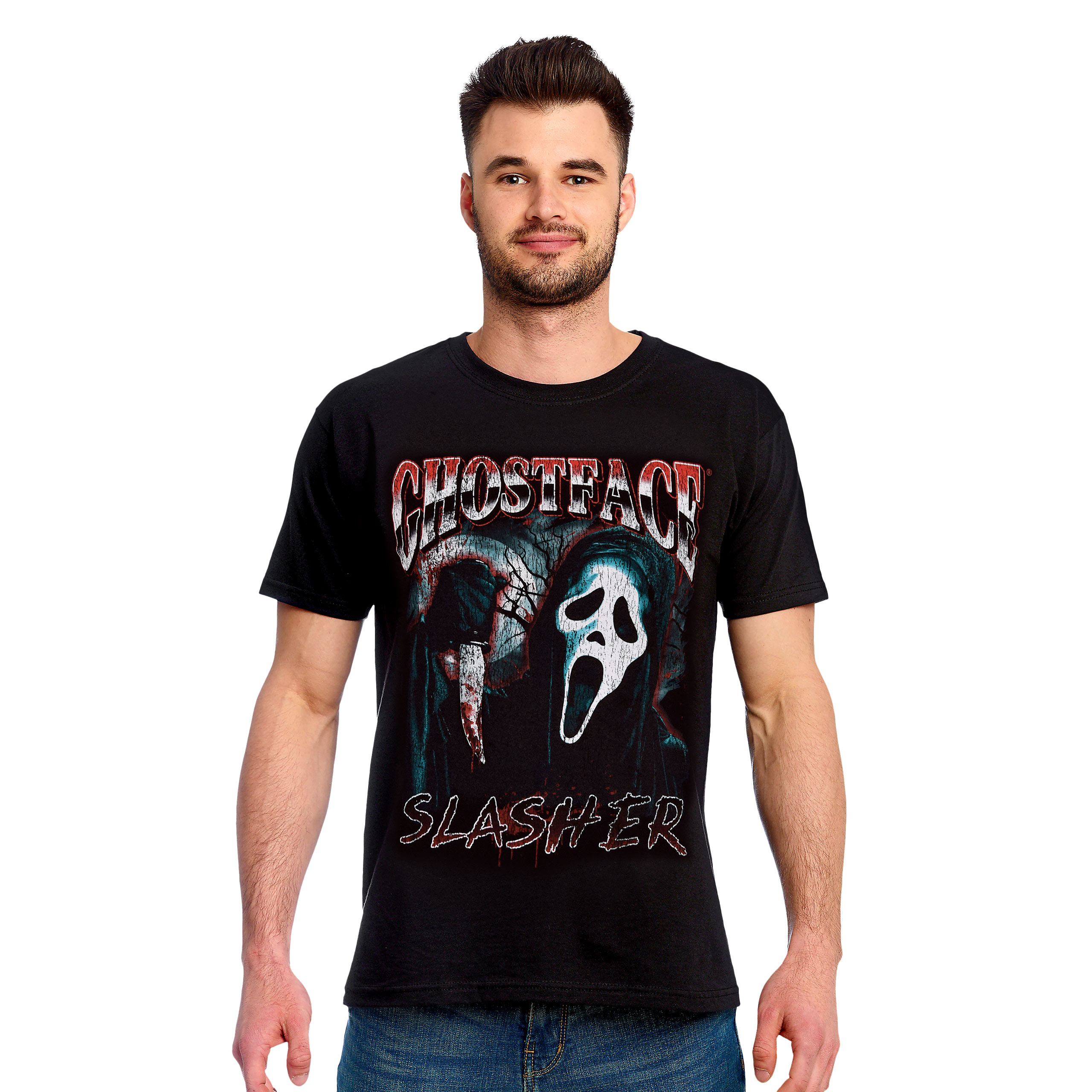 Ghost Face - T-shirt Slasher noir - S - Noir