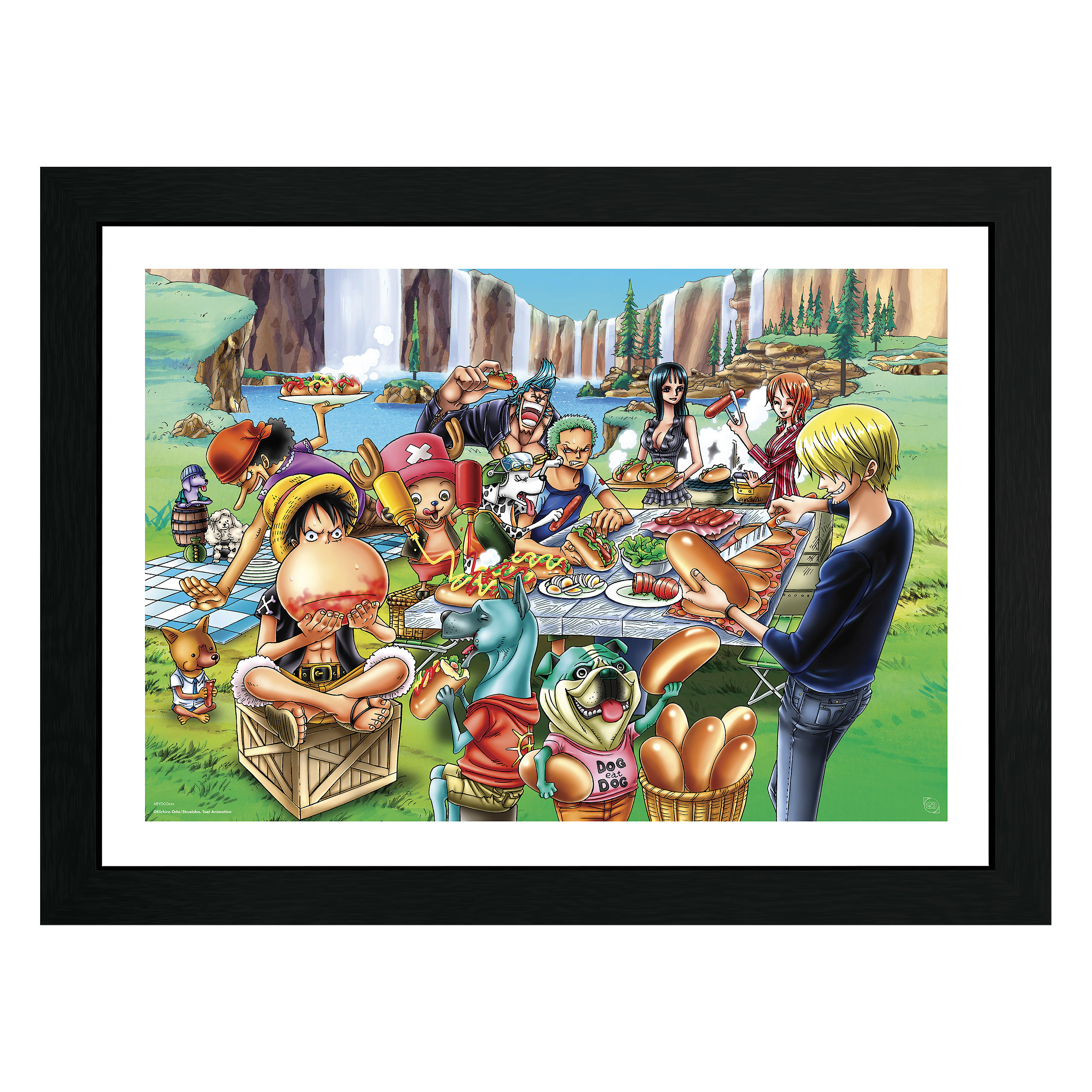One Piece - Hot-Dog Party Muurschildering