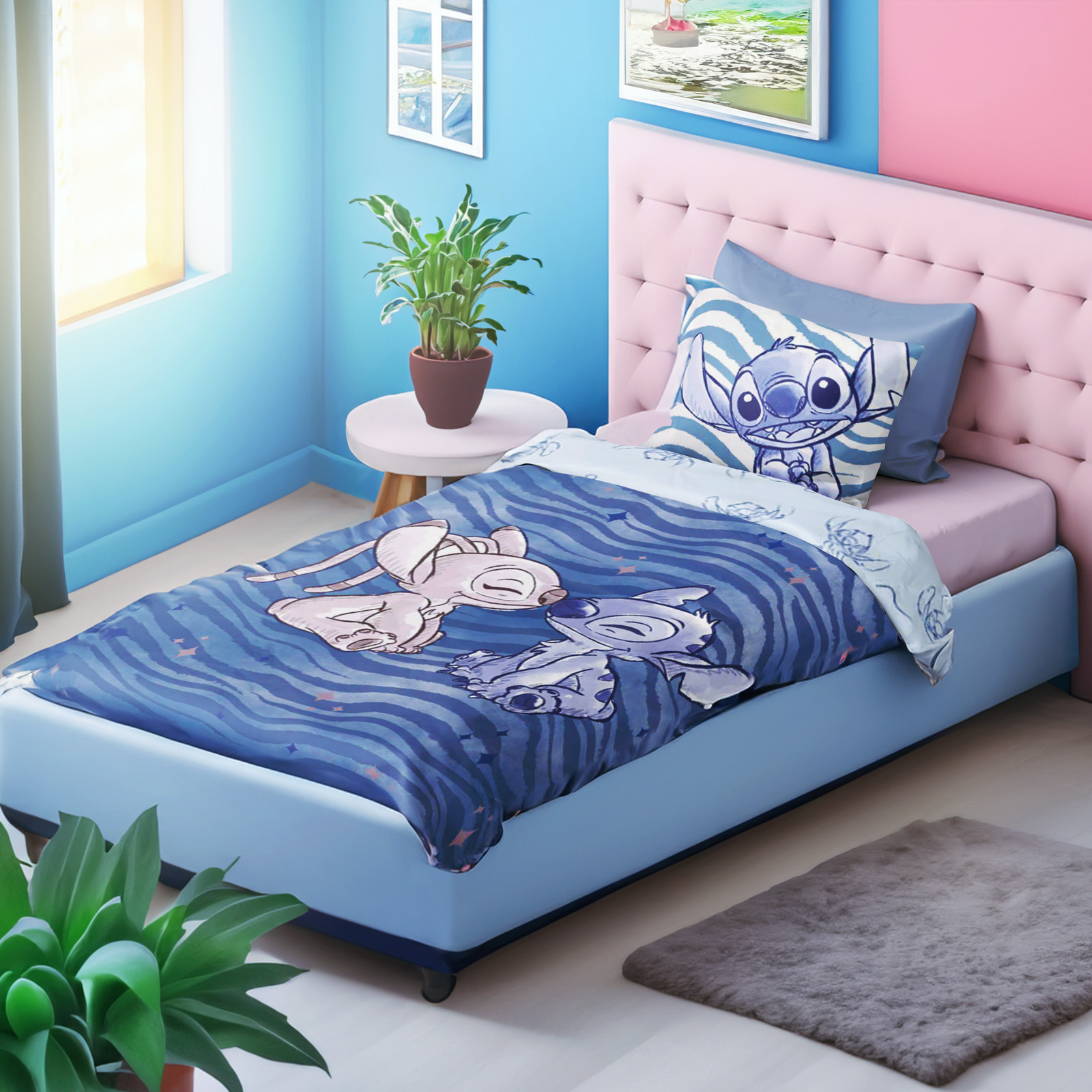 Lilo & Stitch - Angel & Stitch Biancheria da letto reversibile - Herding