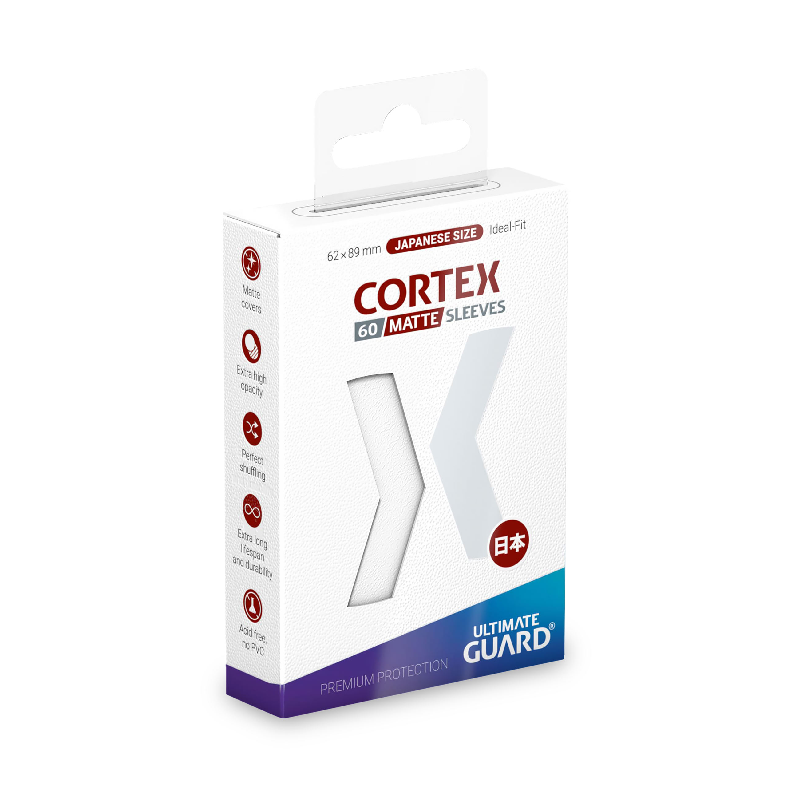 Bustine protettive Cortex bianco opaco set da 60 – Ultimate Guard, formato giapponese - Ultimate Guard