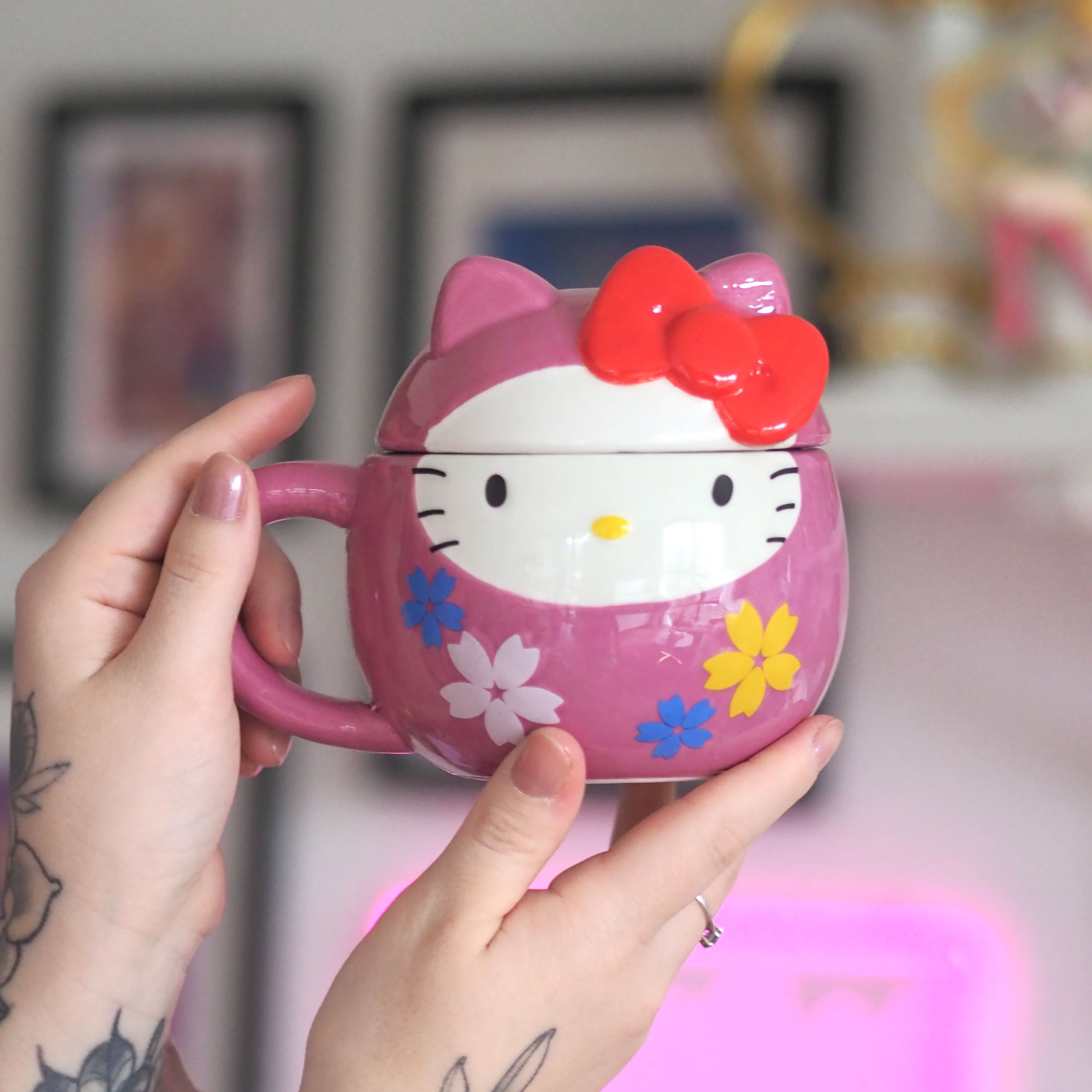Hello Kitty - Daruma Tazza 3D con coperchio - Sanrio