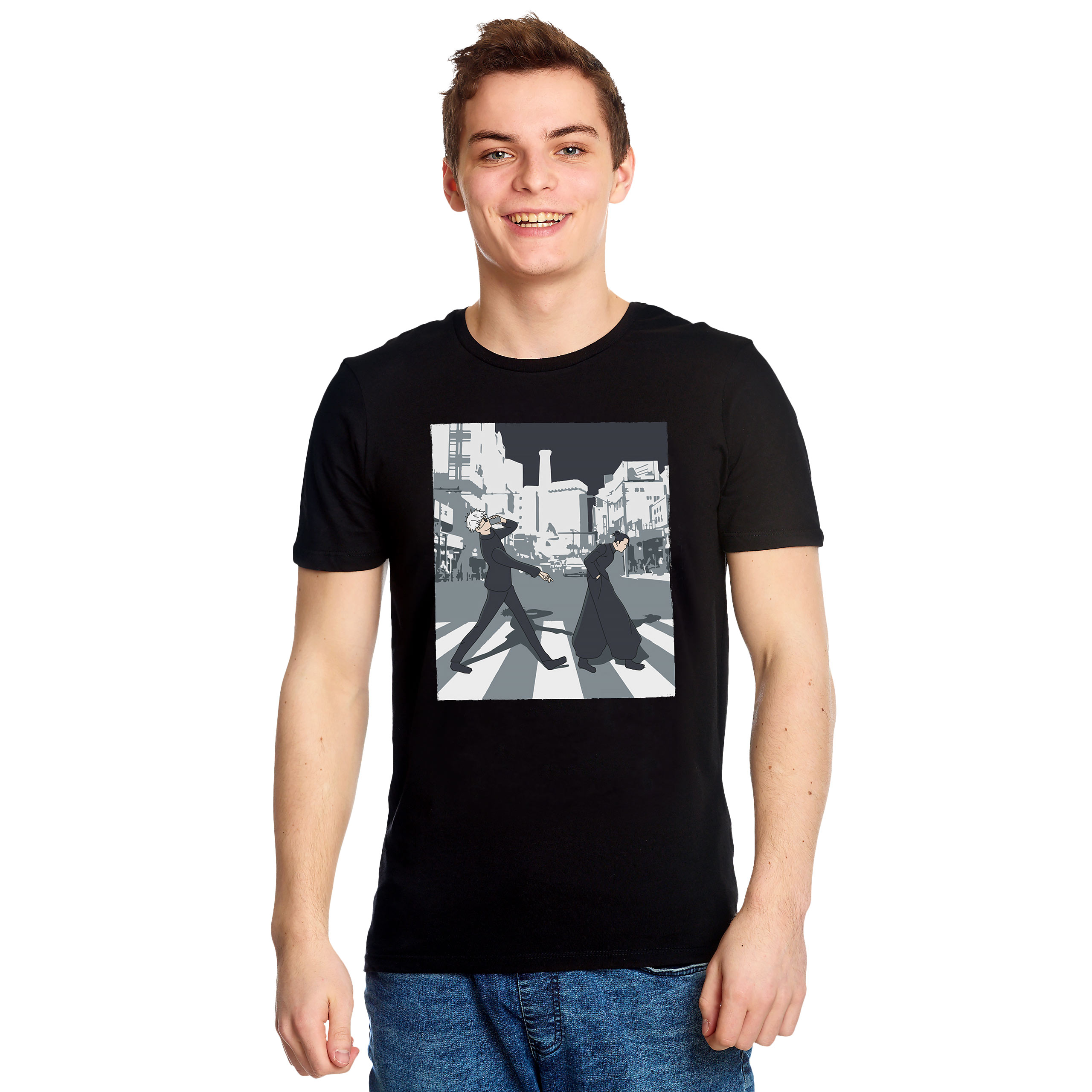 Crosswalk T-Shirt für Jujutsu Kaisen Fans schwarz - XXXL - Schwarz