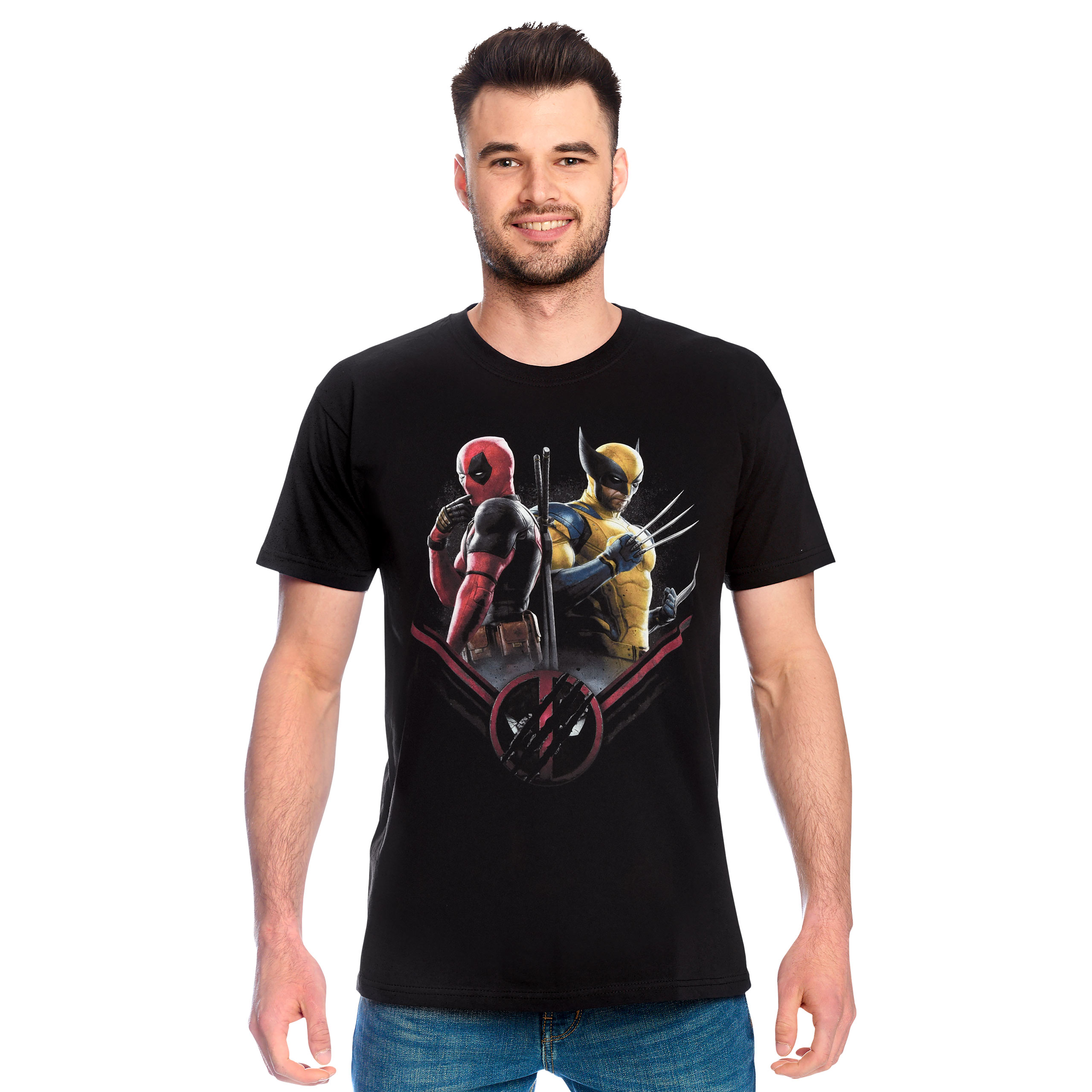 Deadpool and Wolverine Double Trouble T-Shirt schwarz - M - Schwarz