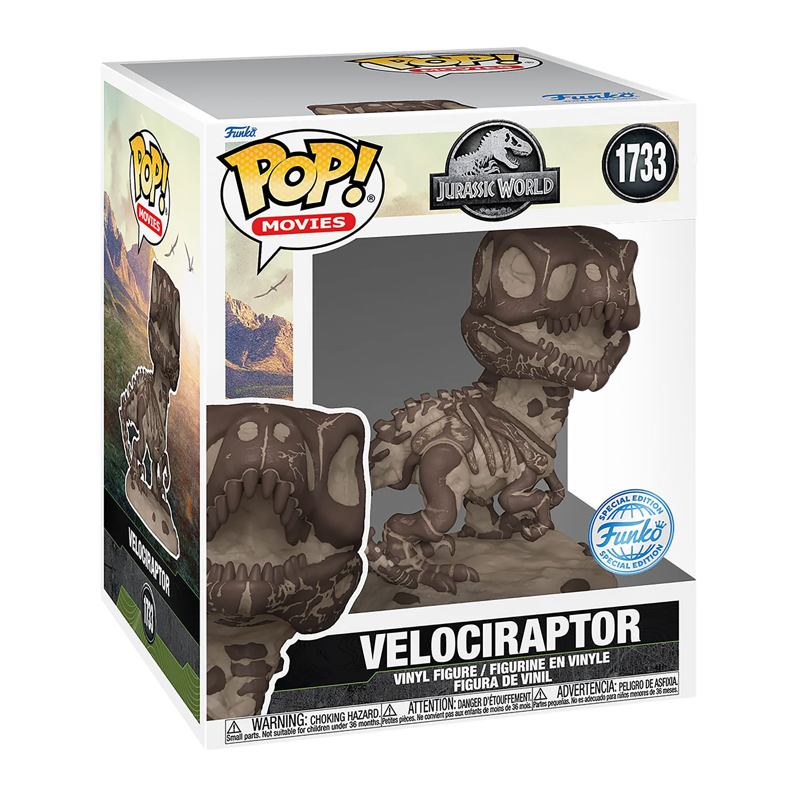 Jurassic World - Figura Funko Pop Super Size Velociraptor Fósil - Funko