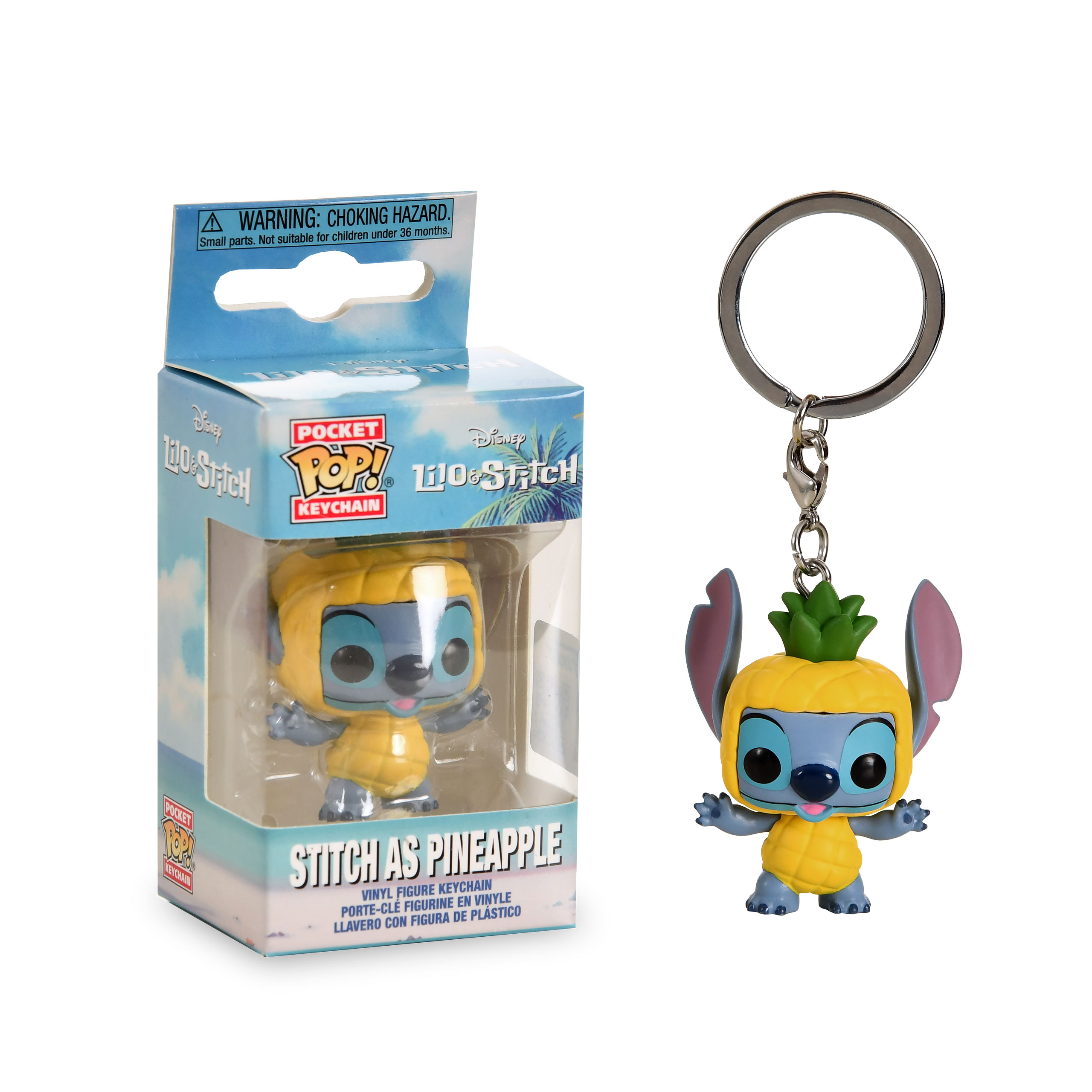 Lilo & Stitch - Portachiavi Funko Pop Stitch Ananas