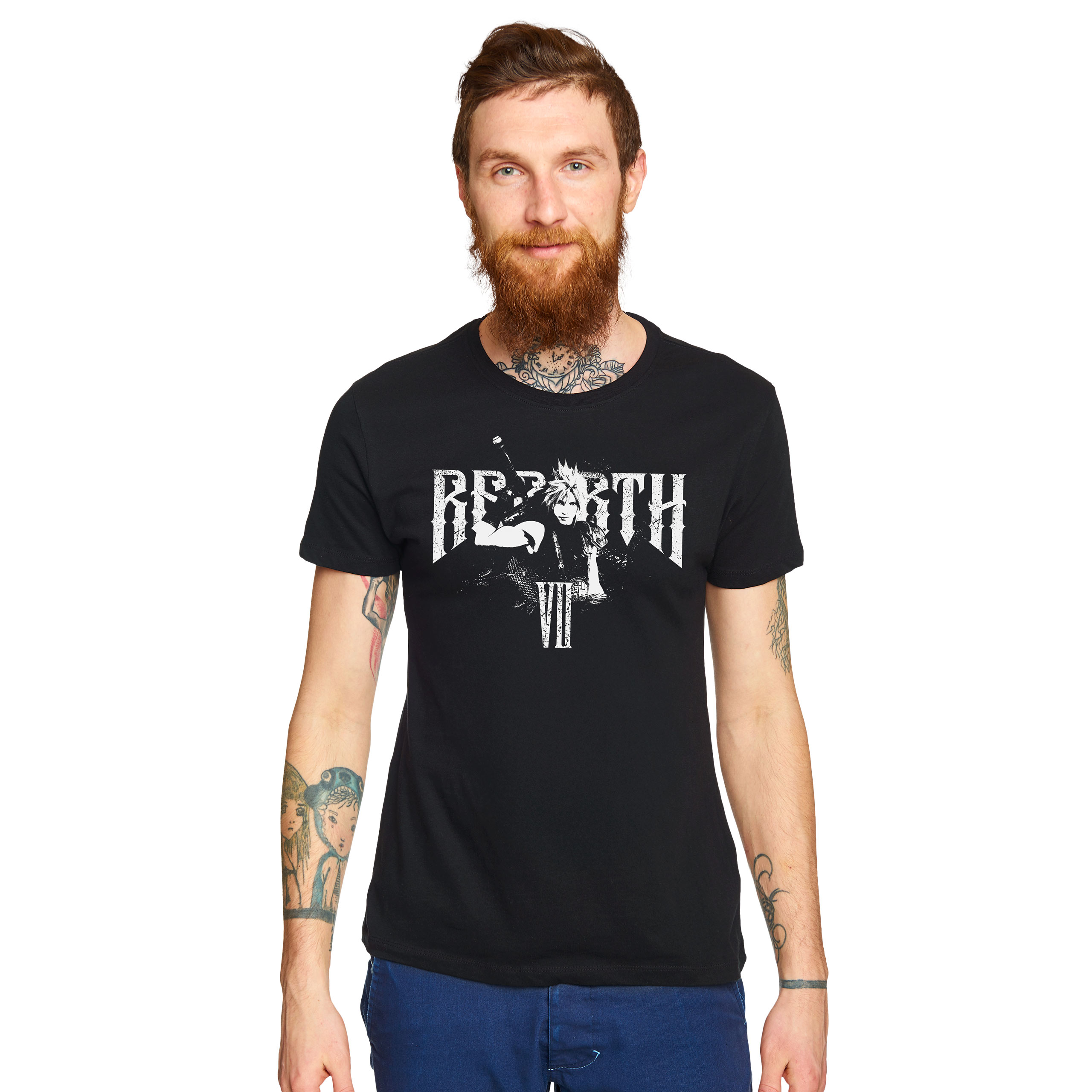 Final Fantasy - Rebirth Cloud Strife camiseta negra - XXL - Negro