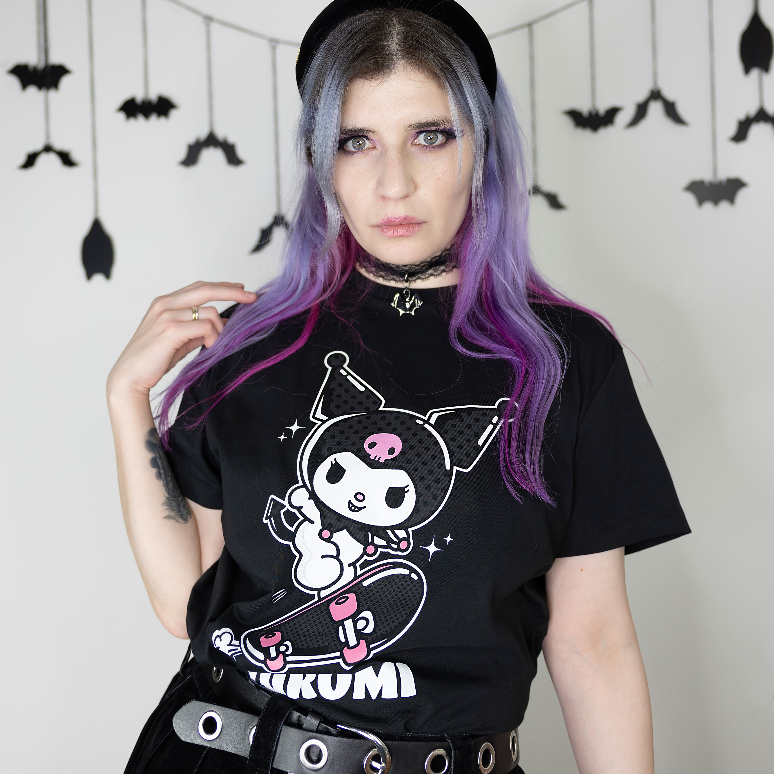 Sanrio - Kuromi Hello Kitty and Friends T-Shirt - XXL - Schwarz - Sanrio