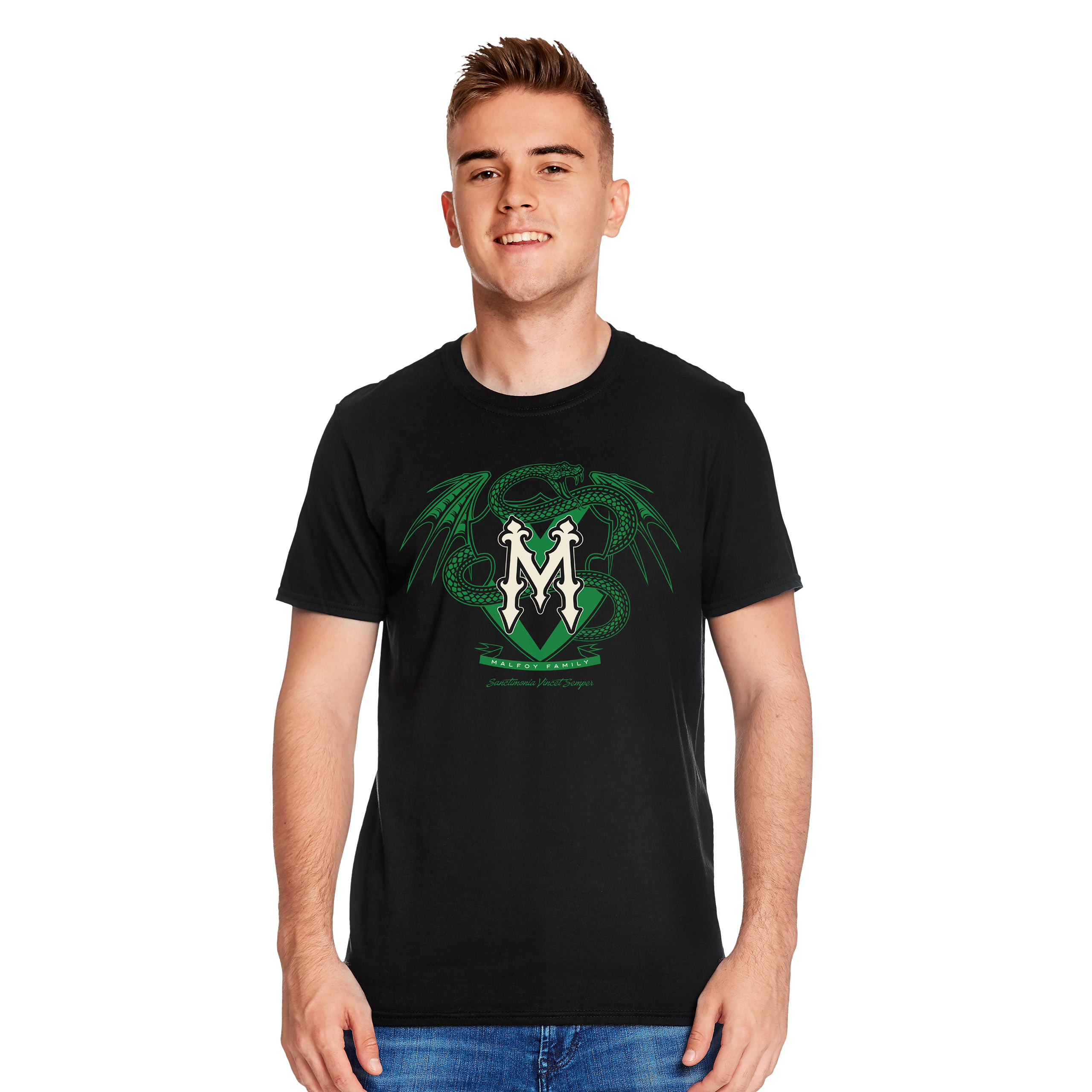 T-shirt nera della famiglia Malfoy - Harry Potter - XS - Nero