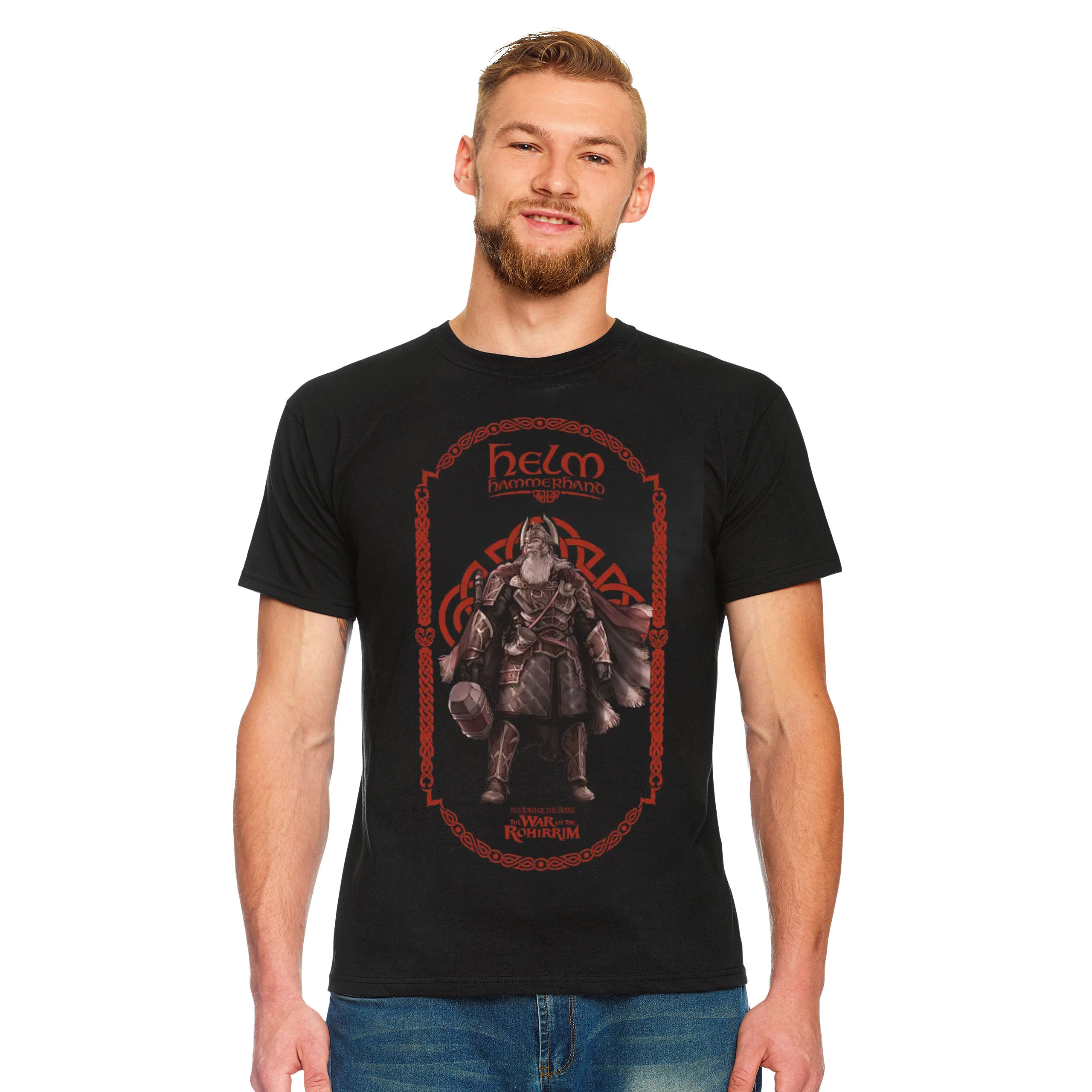 Helm Hammerhand De Slag van de Rohirrim T-Shirt - Lord of the Rings - S - Zwart