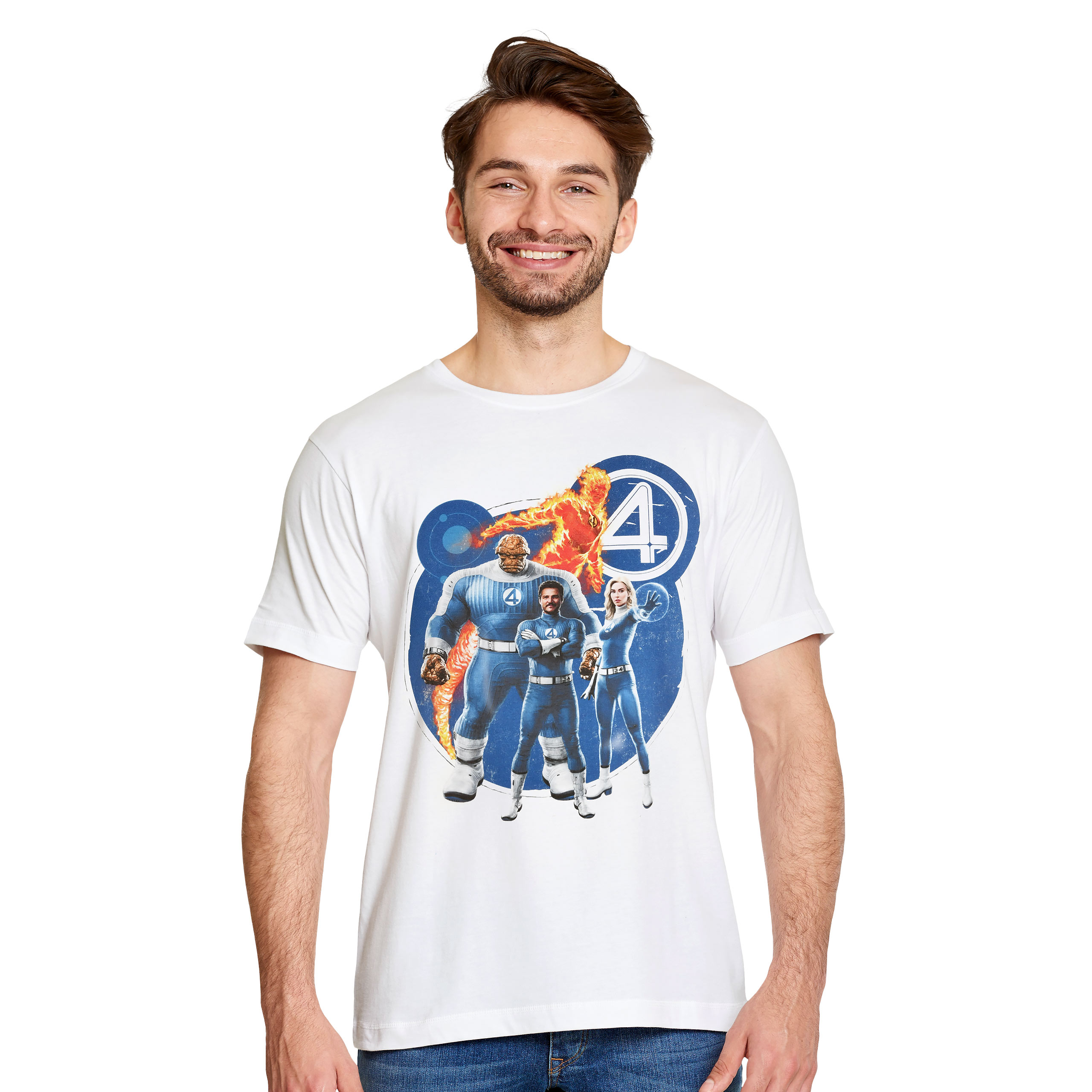 Fantastic Four - T-Shirt Groupe blanc - S - Blanc