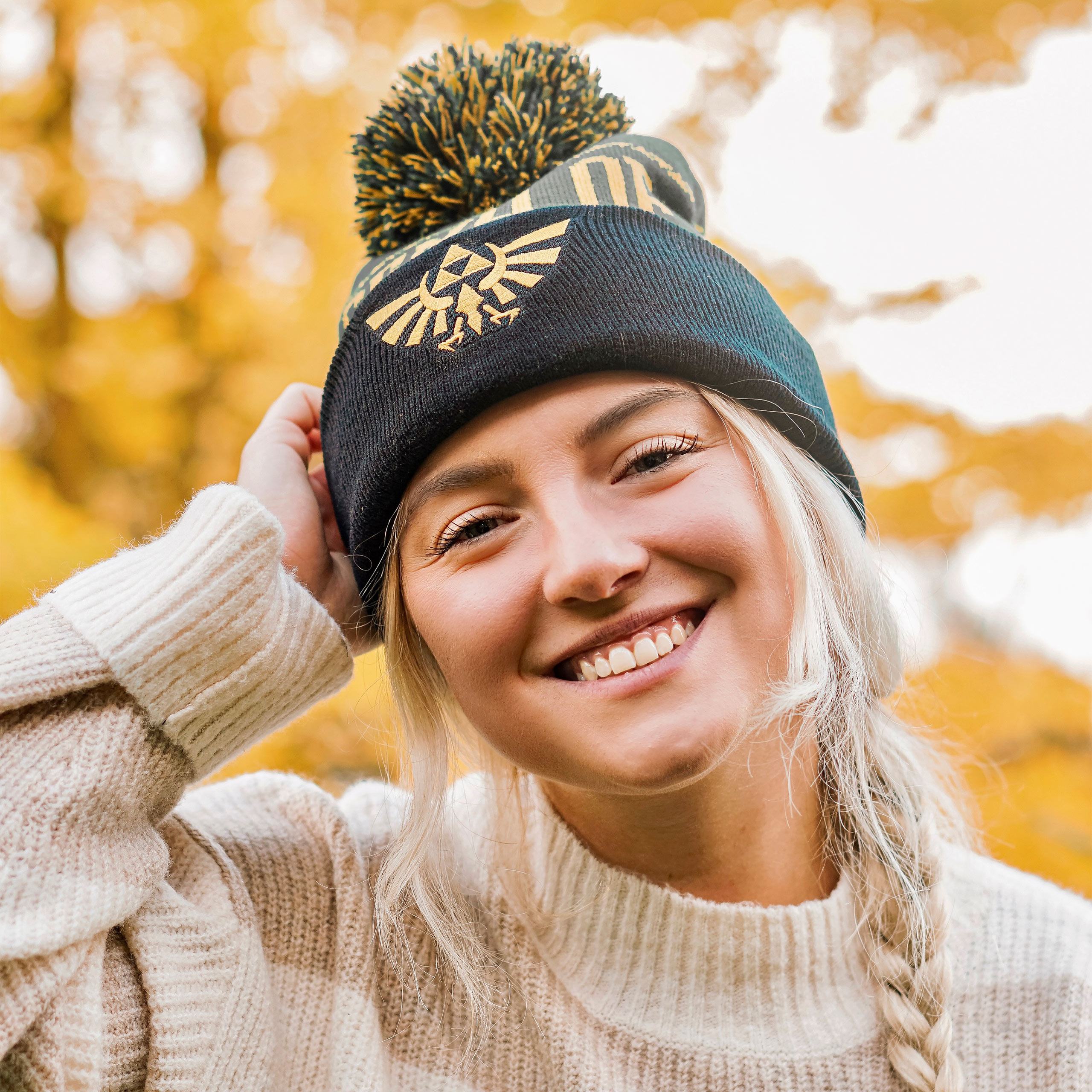 Zelda - Logo Mütze mit Bommel