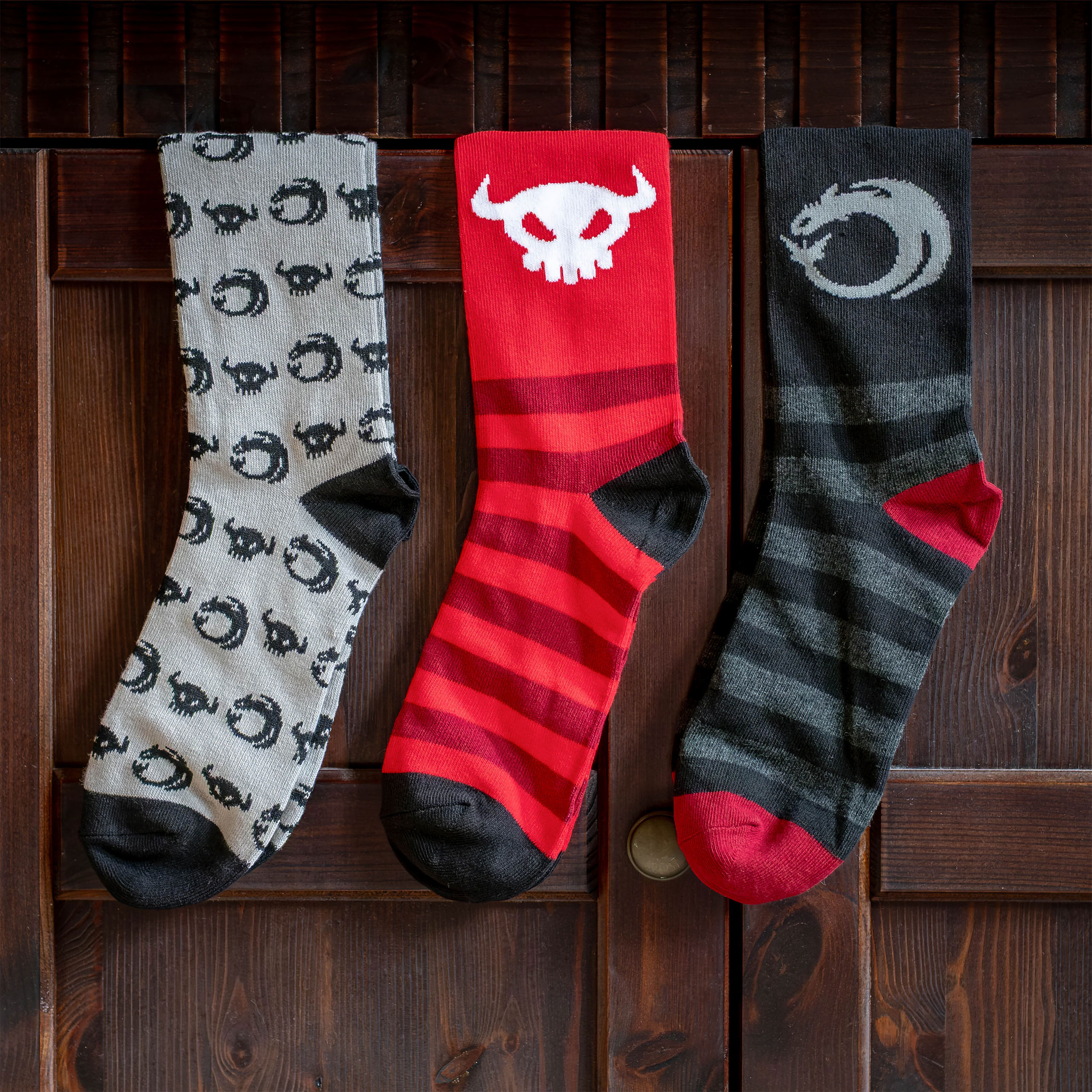 Hoe Tem Je Een Draak - Symbolen Sokken 3-Pack - 41-45