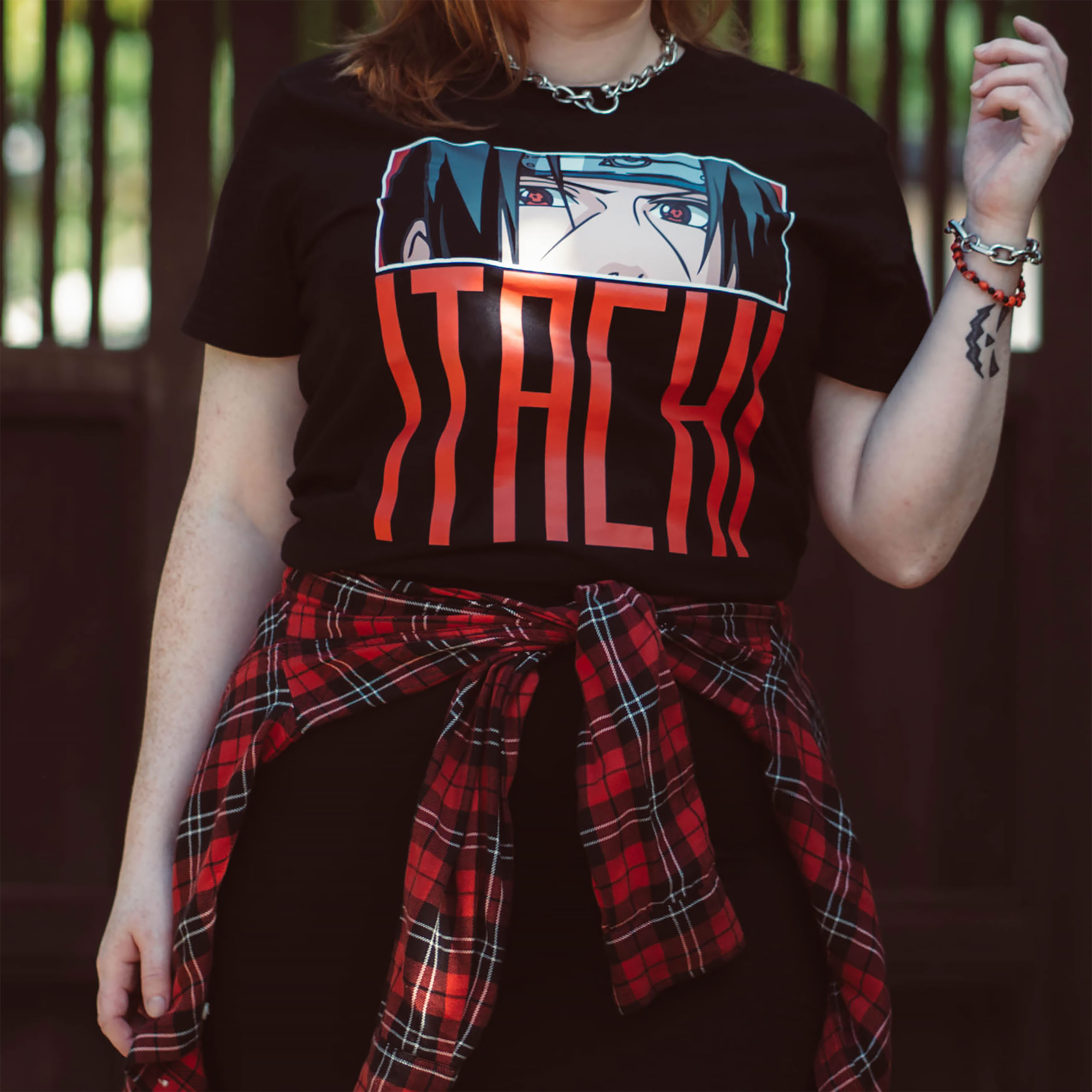 Naruto - Camiseta Itachi Eyes negra - M - Negro