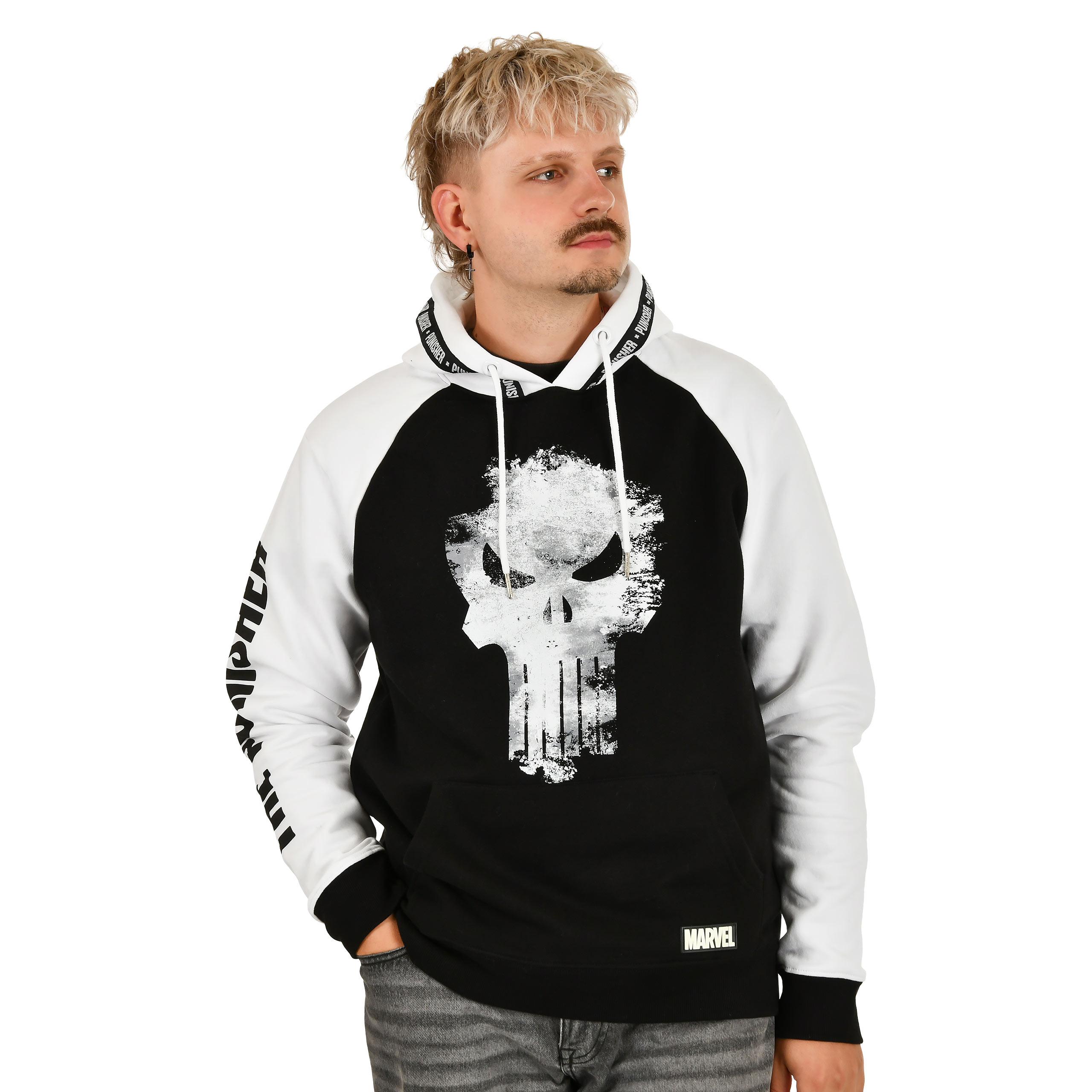 Punisher - Logo Hoodie - XXL - Schwarz Weiß
