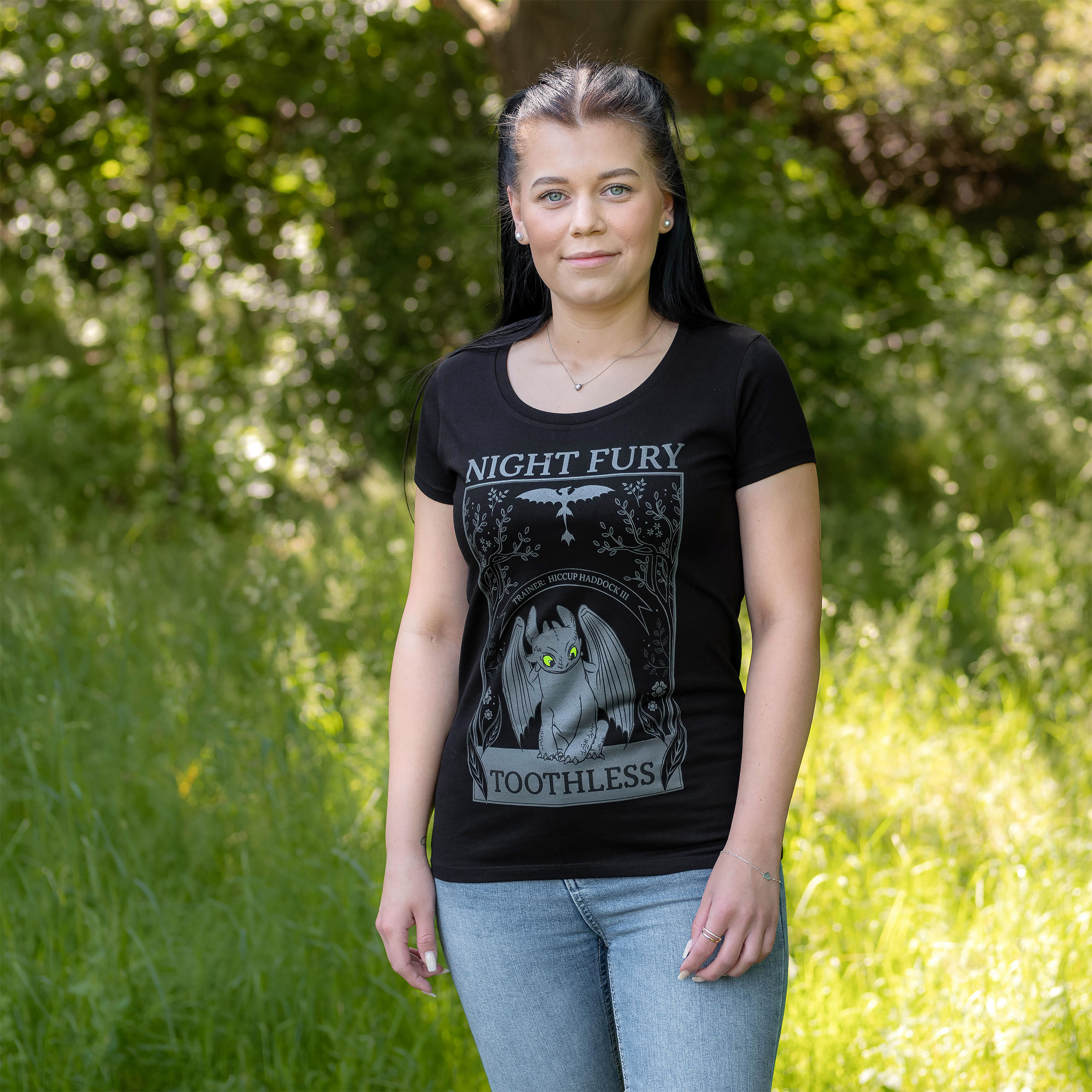 Hoe Tem Je Een Draak - Night Fury Dames T-Shirt Zwart - XS - Zwart