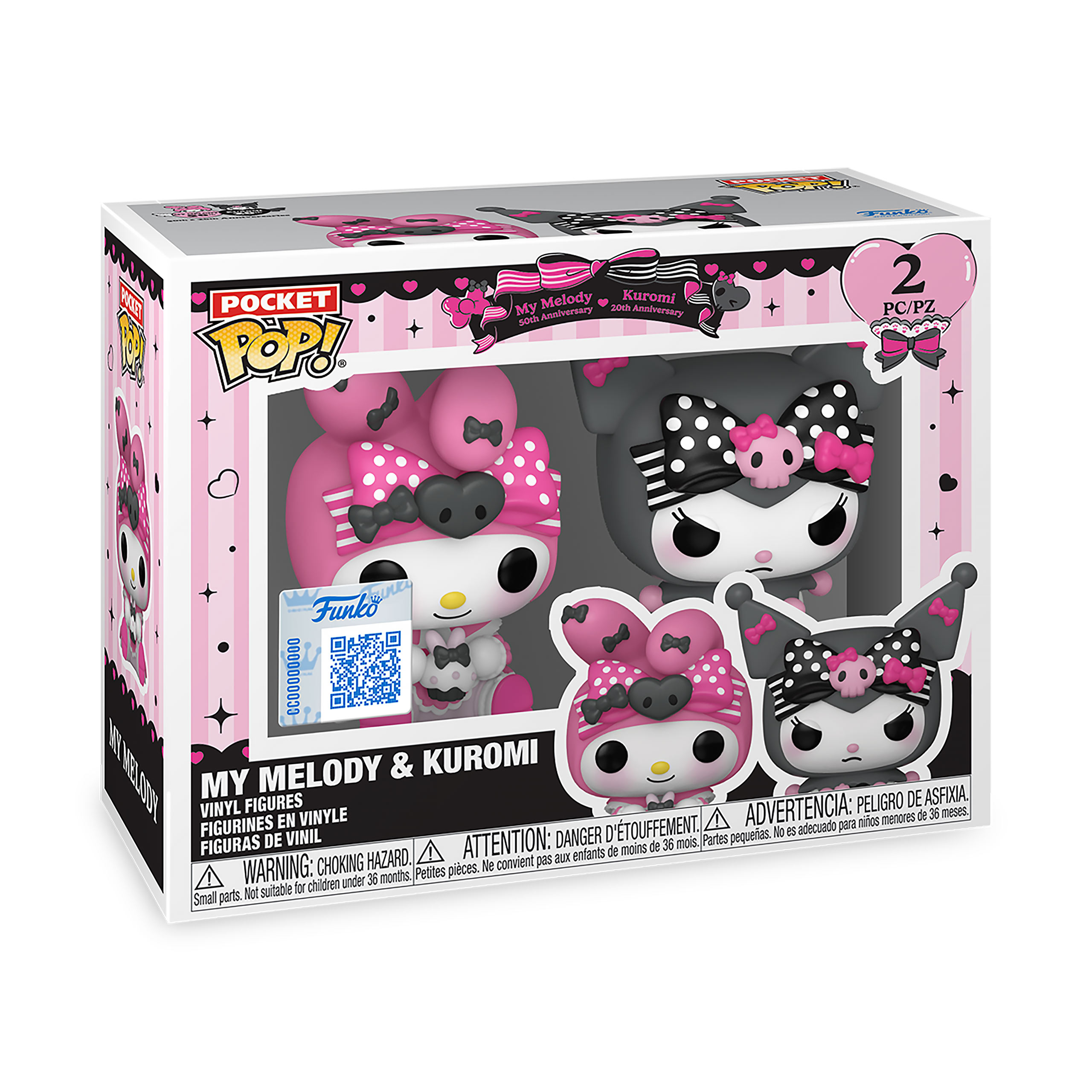 Sanrio - Kuromi e My Melody Funko Pocket Pop! Set di 2 figurine - Sanrio
