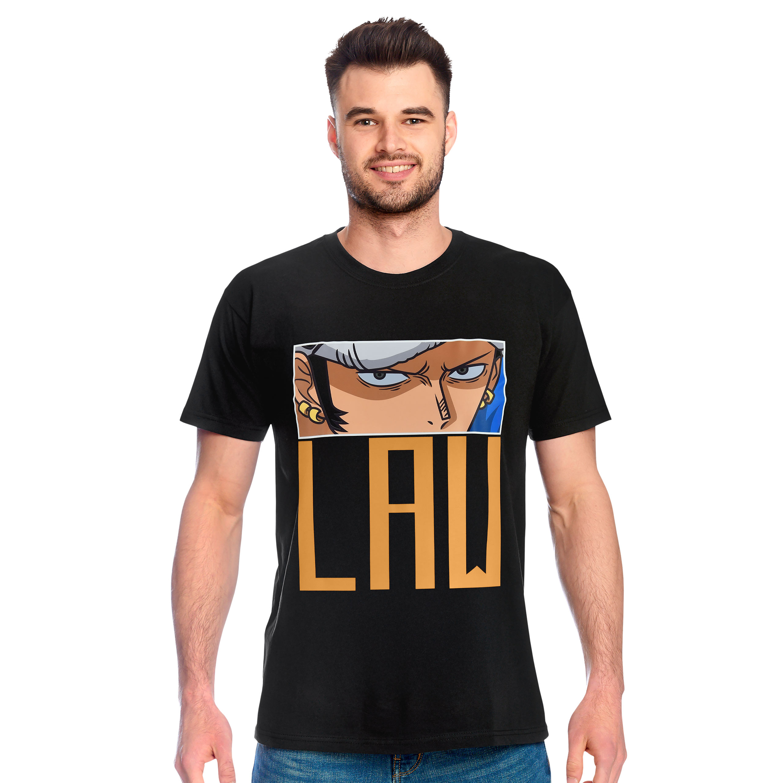 One Piece - Law Eyes T-Shirt schwarz - S - Schwarz