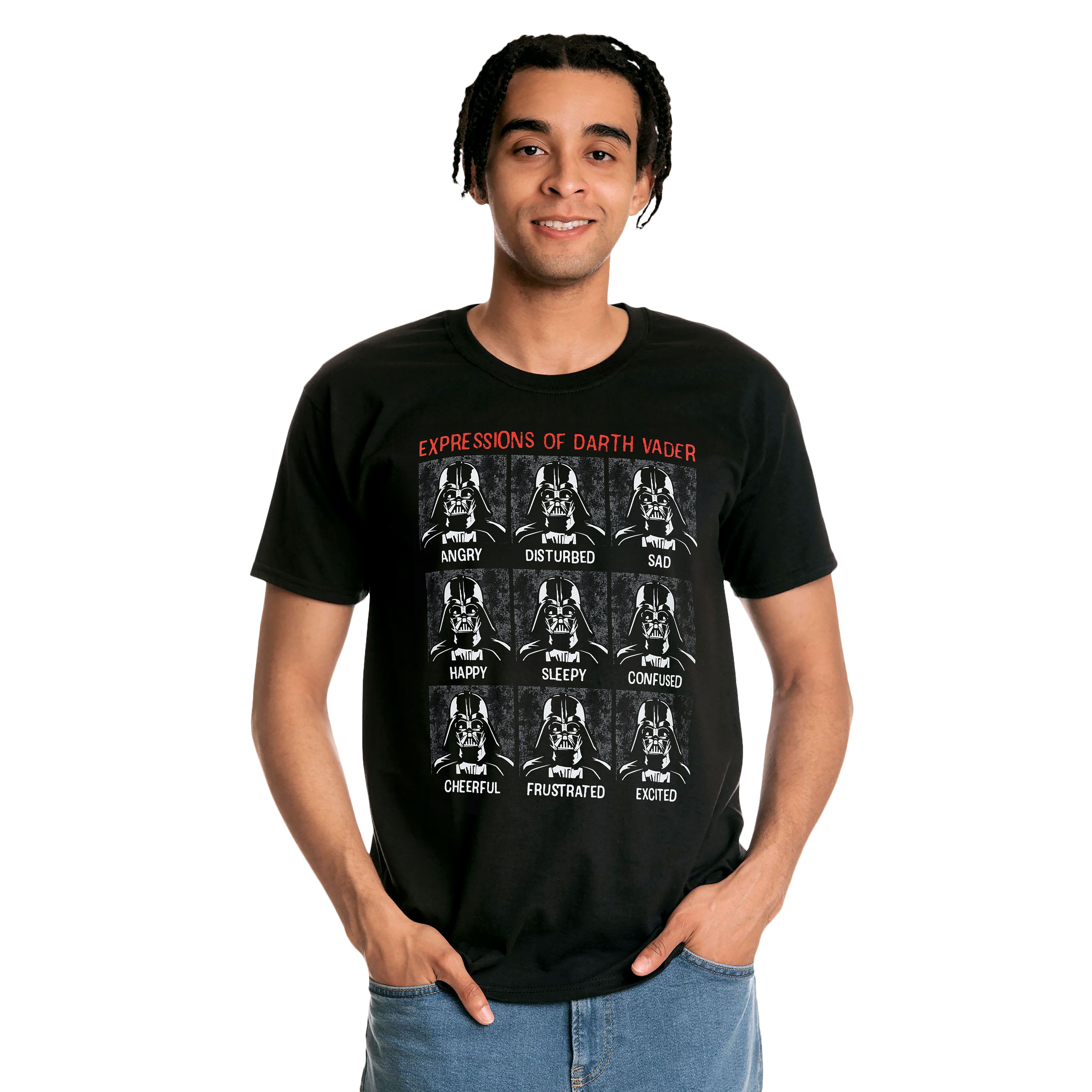 Star Wars - Vader Expressions T-shirt nera - L - Nero