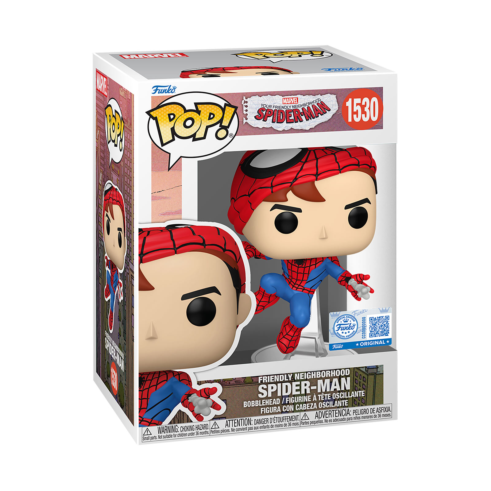 Spider-Man - Figura Funko Pop Cabeza Movible sin Máscara - Funko