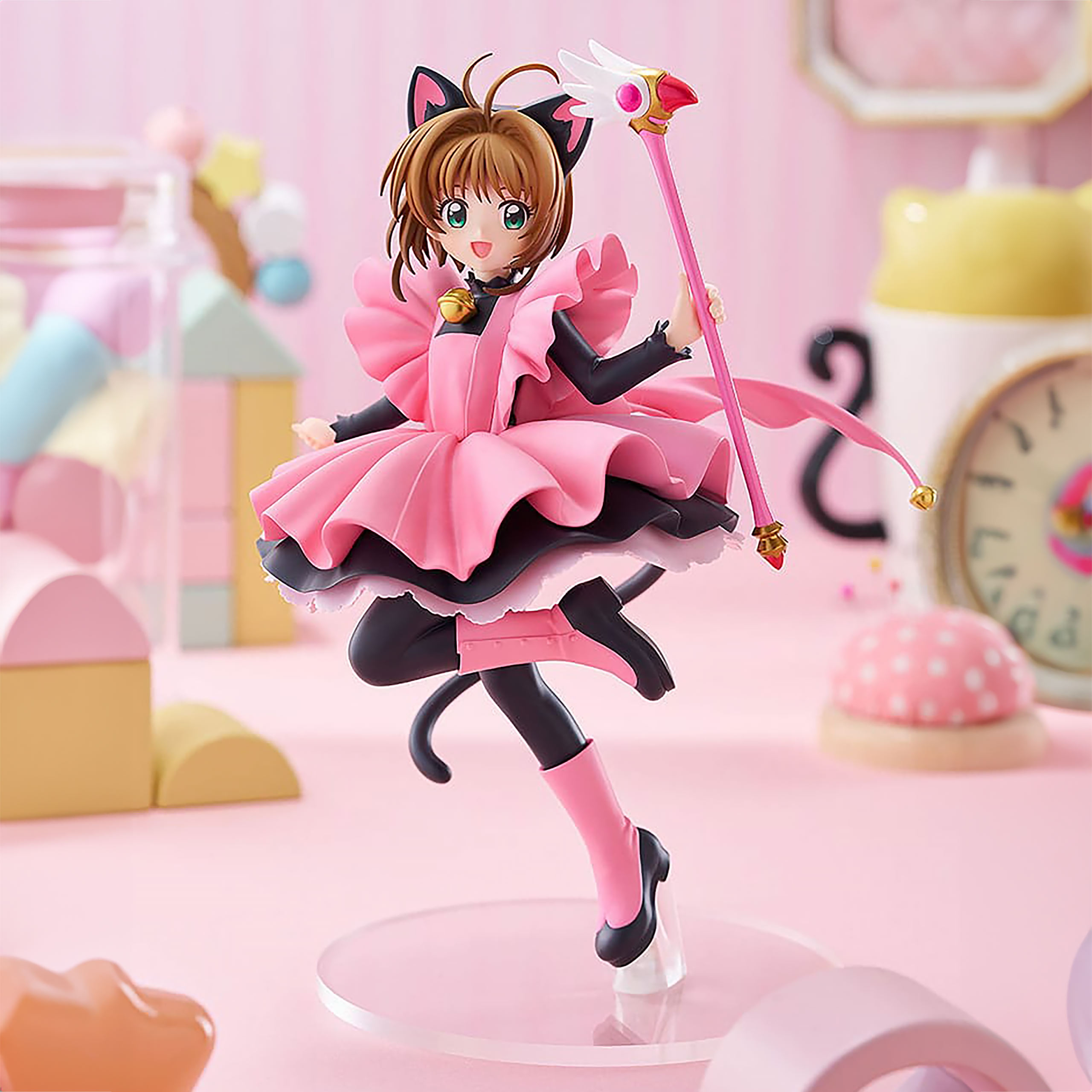 Card Captor Sakura - Figura di Kinomoto Sakura Versione Costume da Gatto Nero Taglia L