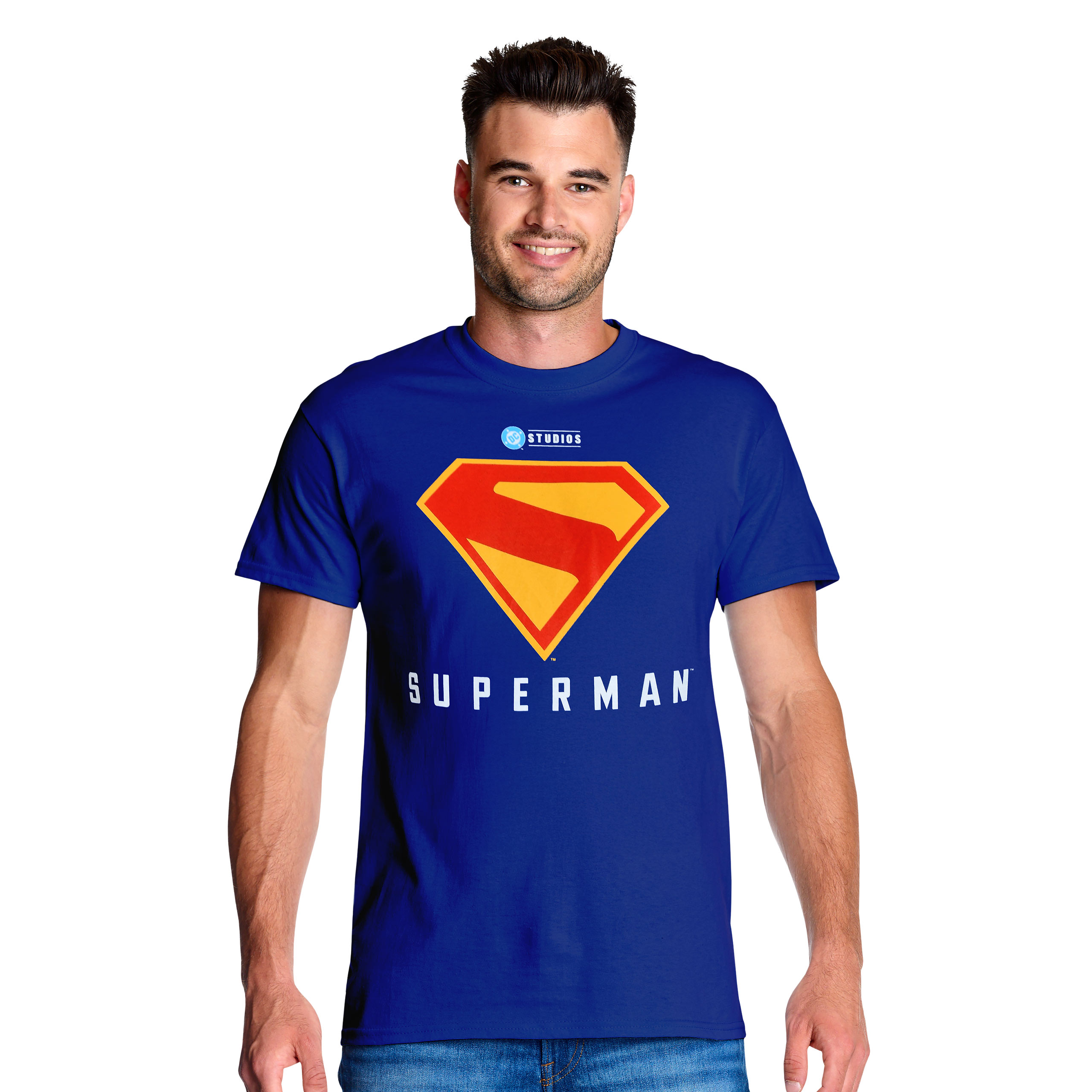 Superman - T-shirt Logo classique 2025 - L - Bleu