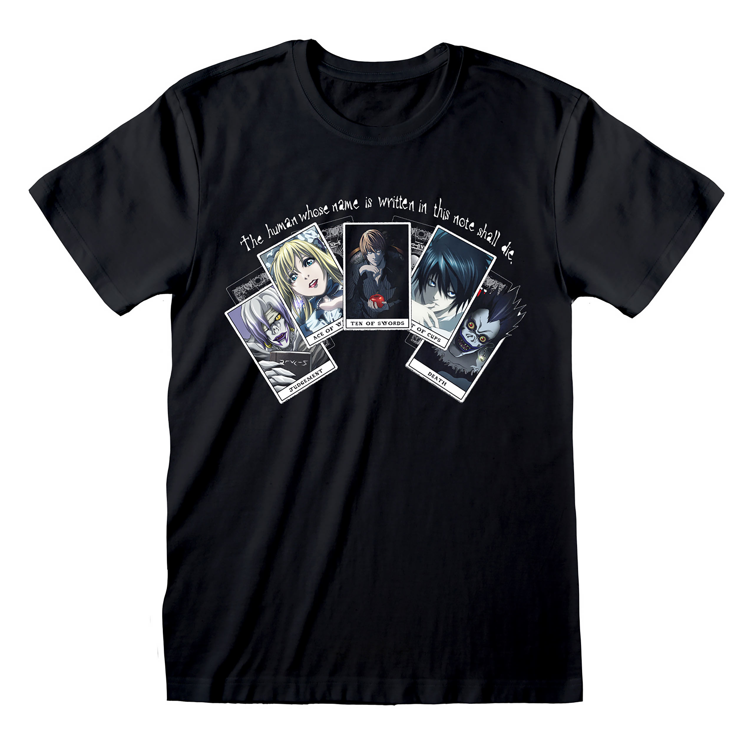 Death Note - Playing Cards T-shirt zwart - XL - Zwart