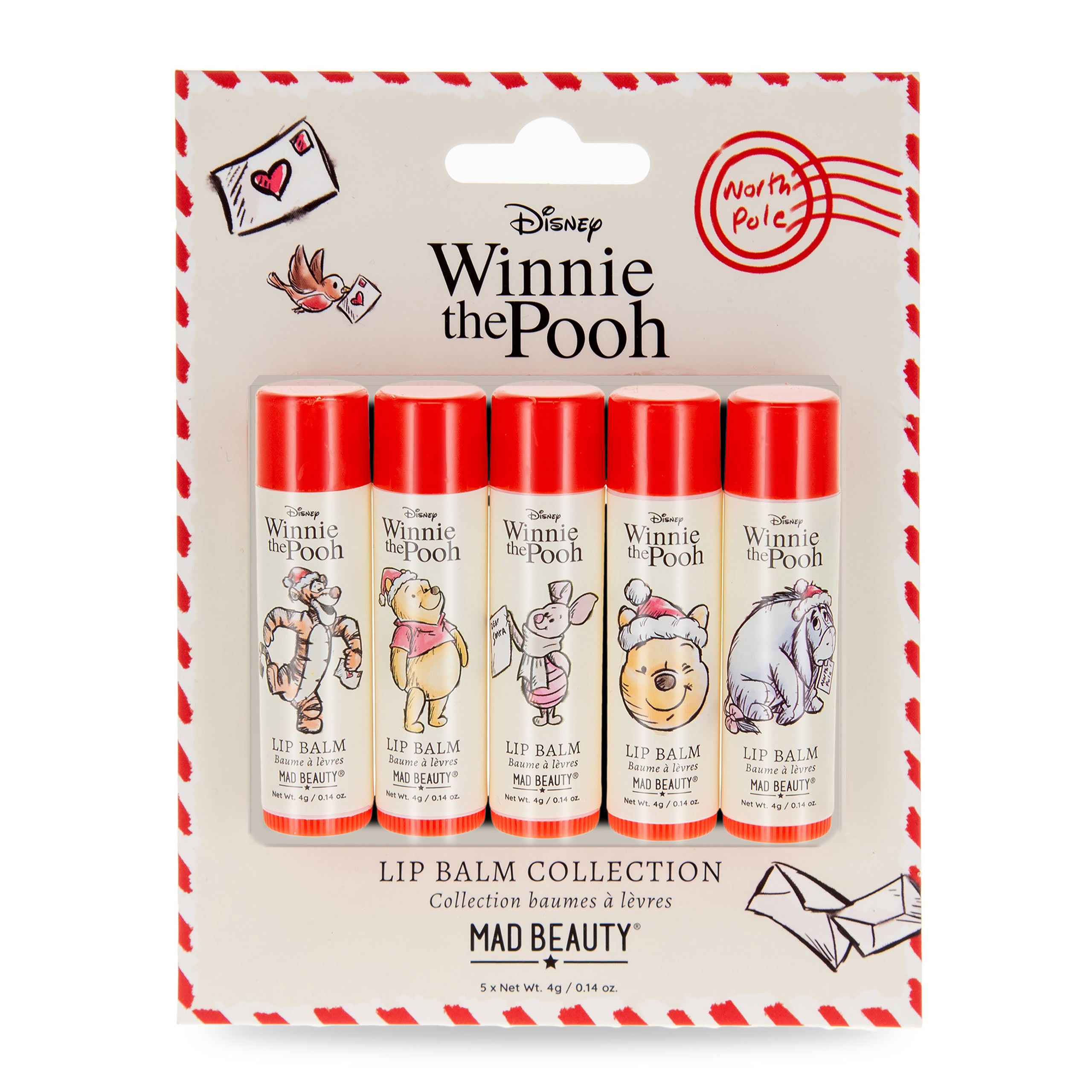 Winnie de Poeh - X-mas lippenbalsem 5-delige set