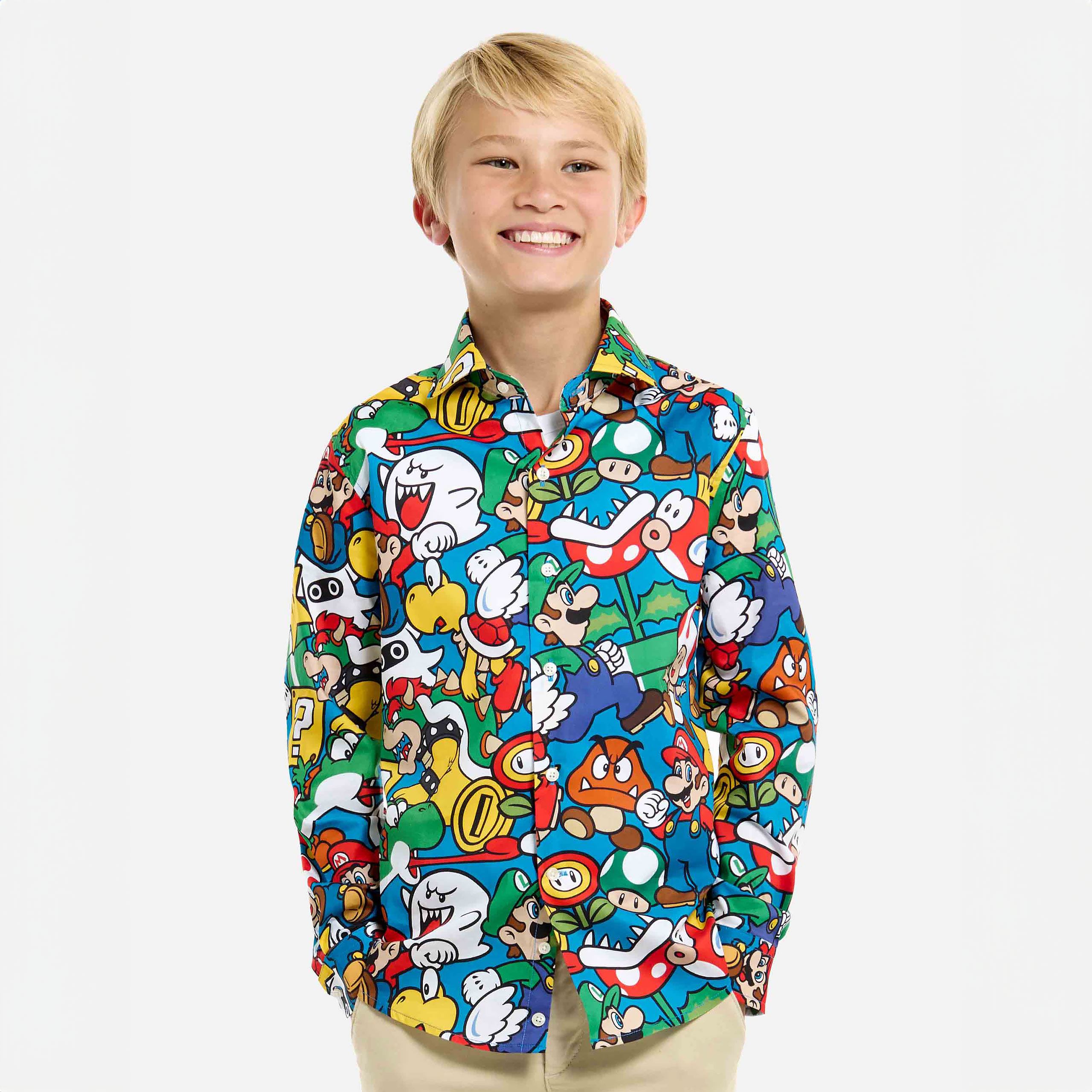 Super Mario - Camicia Characters per bambini - 158 164 - Multicolore
