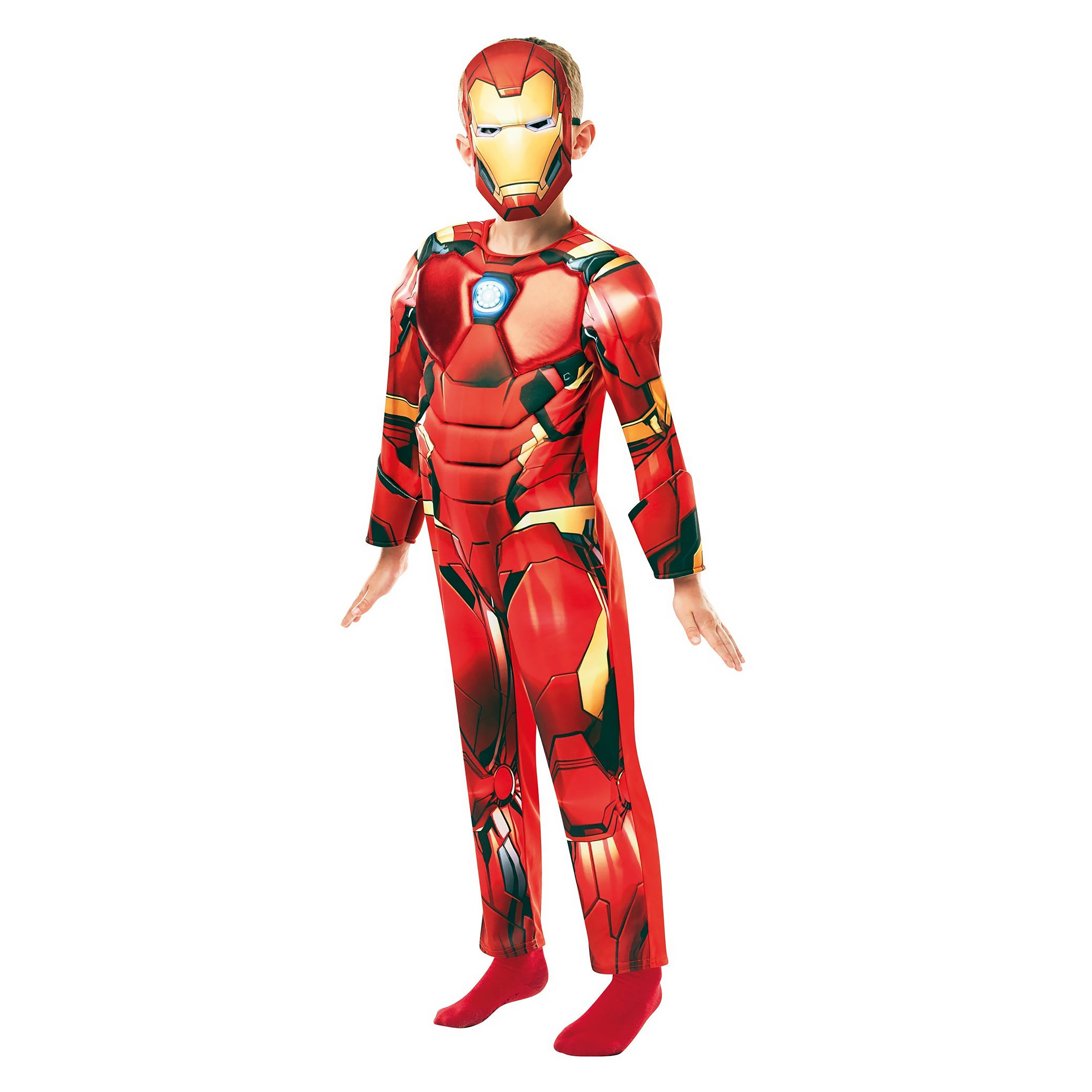 Iron Man Deluxe Kostüm für Kinder - S - Rot