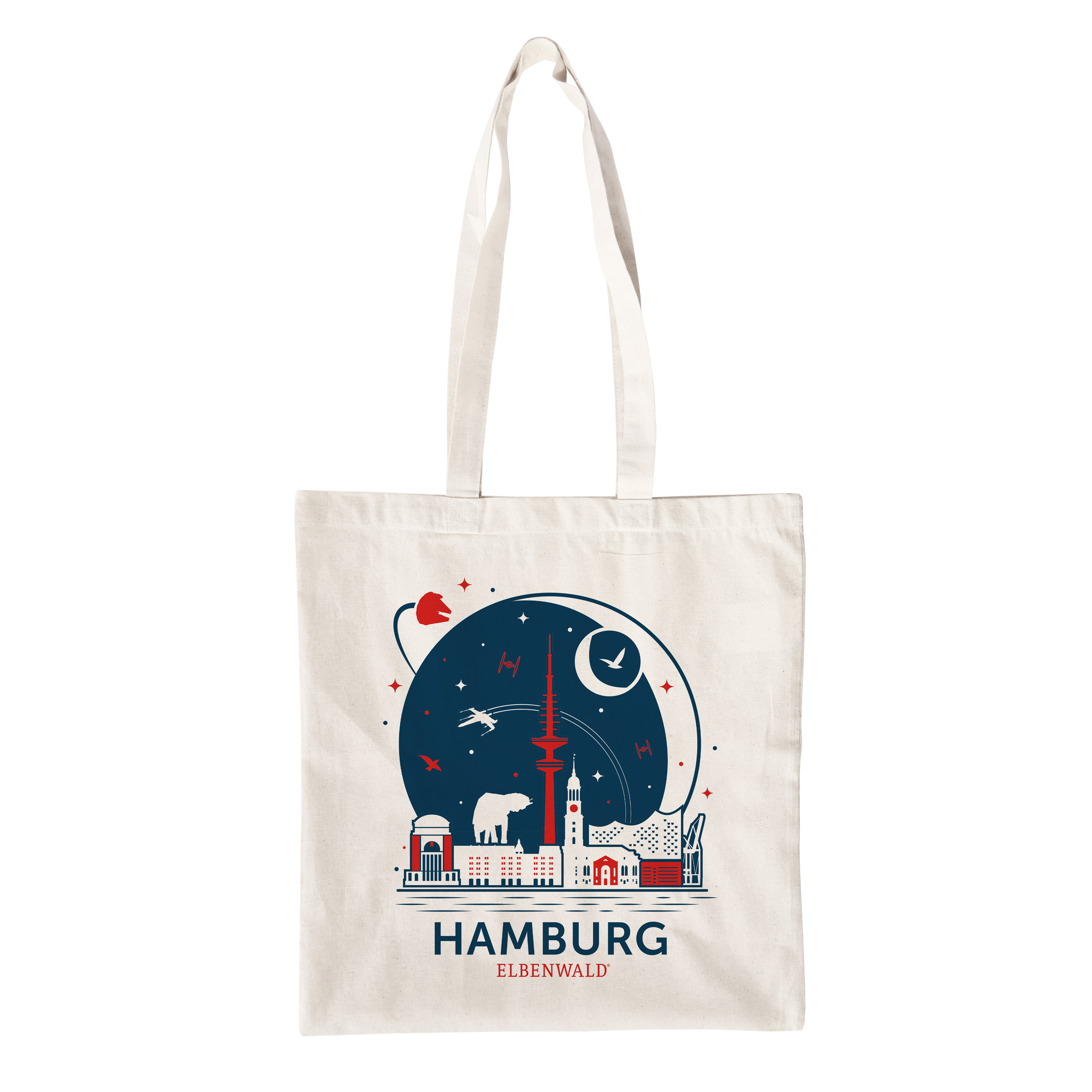 Elbenwald en Hamburgo Bolsa de yute Skyline