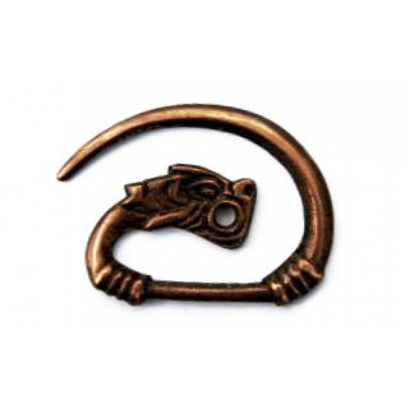 Broche medieval de metal Dragón pequeño - Leonardo Carbone