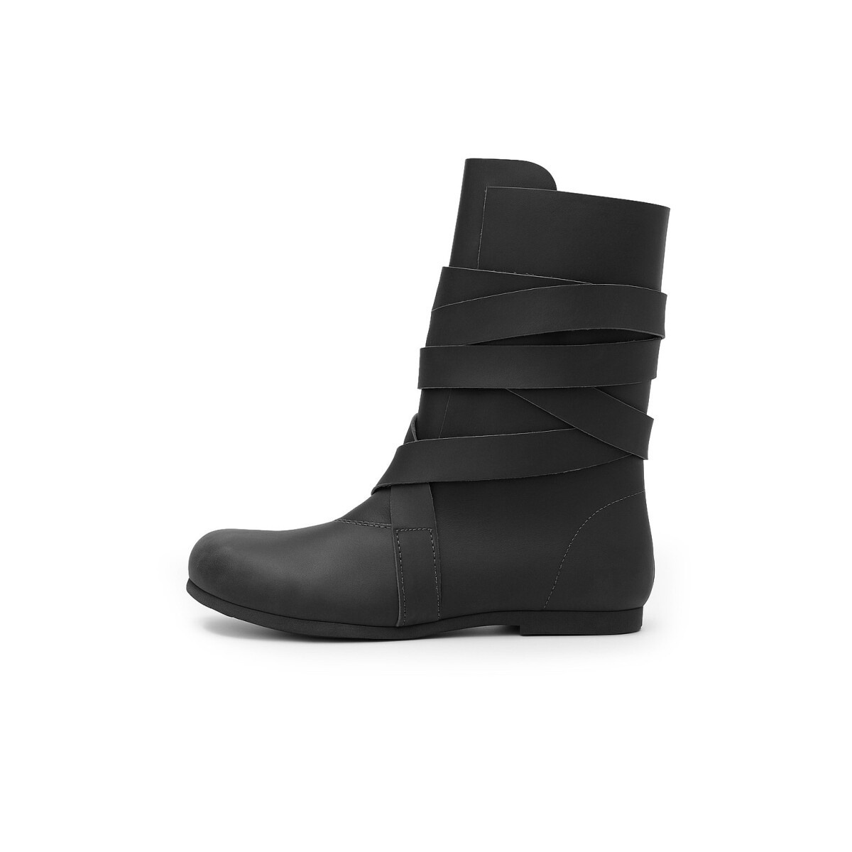 Haithabu laarzen van nubuckleer Floki zwart - 41 - Leonardo Carbone