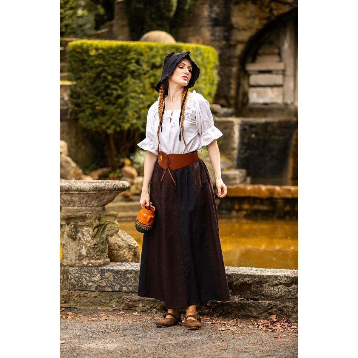 Medieval Short-Sleeve Blouse Verena white - L - _ - Leonardo Carbone
