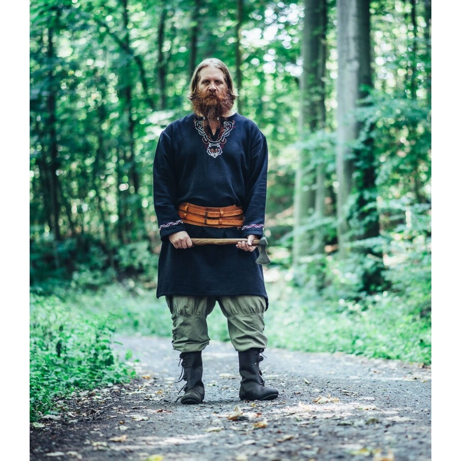 Pantaloni medievali Magnus con allacciatura alle gambe verde - L - _ - Leonardo Carbone