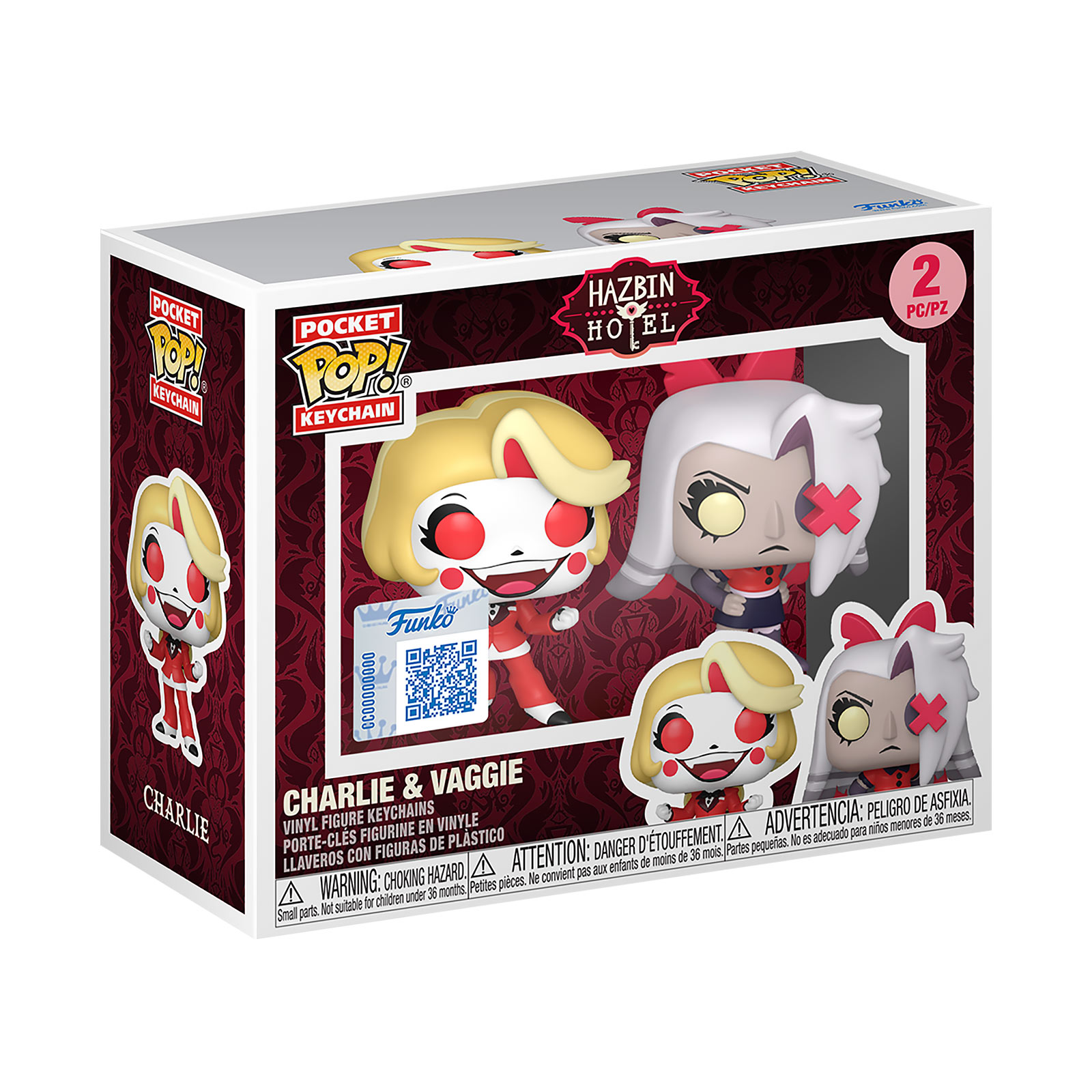 Hazbin Hotel - Charlie and Vaggie Keychain 2-Pack - Funko
