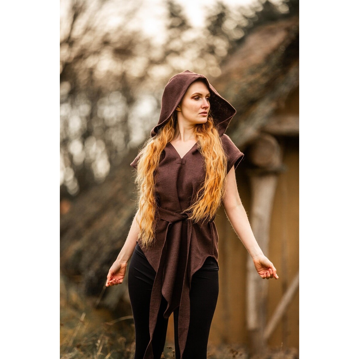 Tunica da ranger medievale Aldon marrone - L - Marrone - Leonardo Carbone